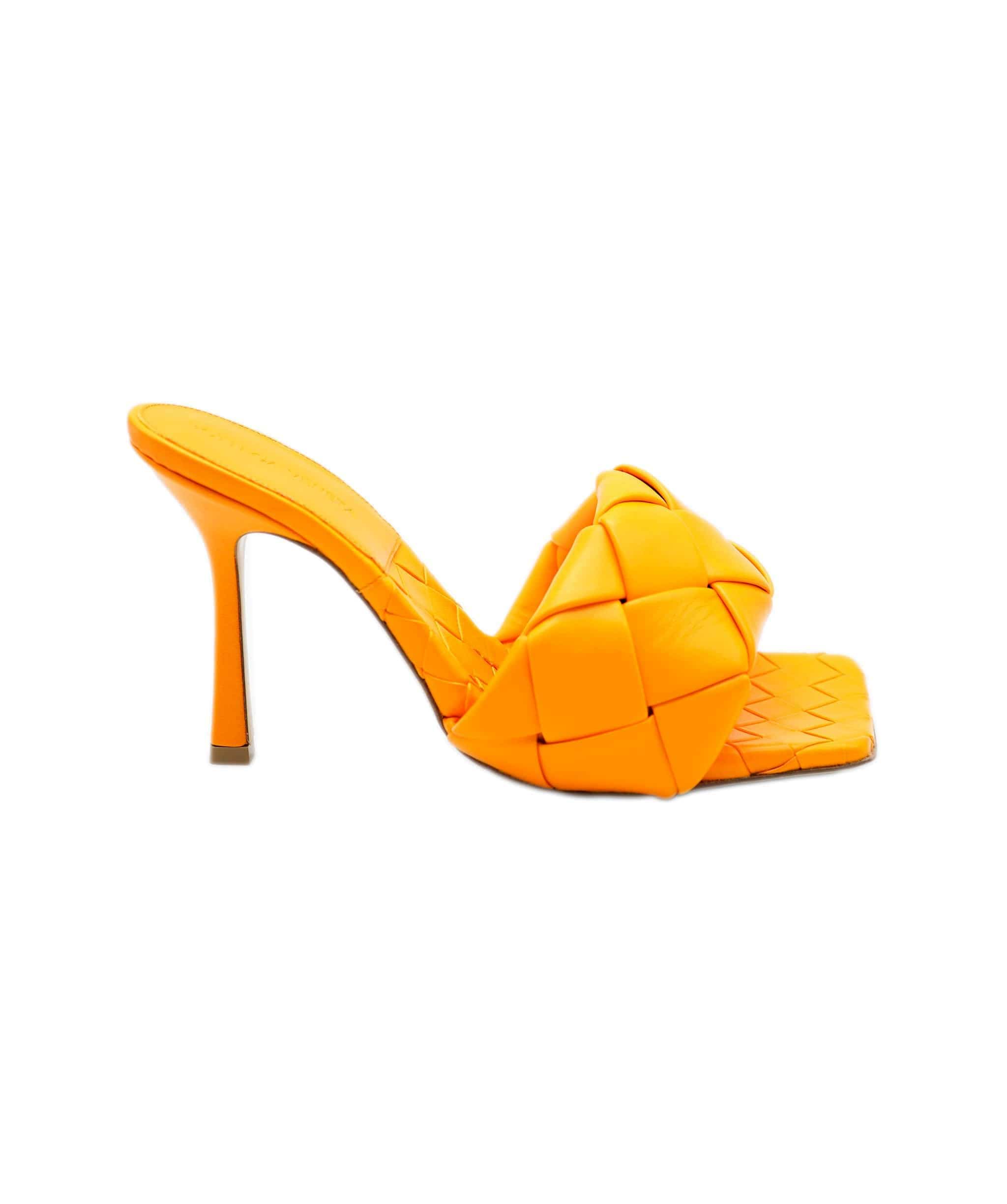 Bottega Bottega Veneta Lido Hill Sandal Lambskin Maxi Tubolare Intreccio Lagoon TANGERINE ASL8422