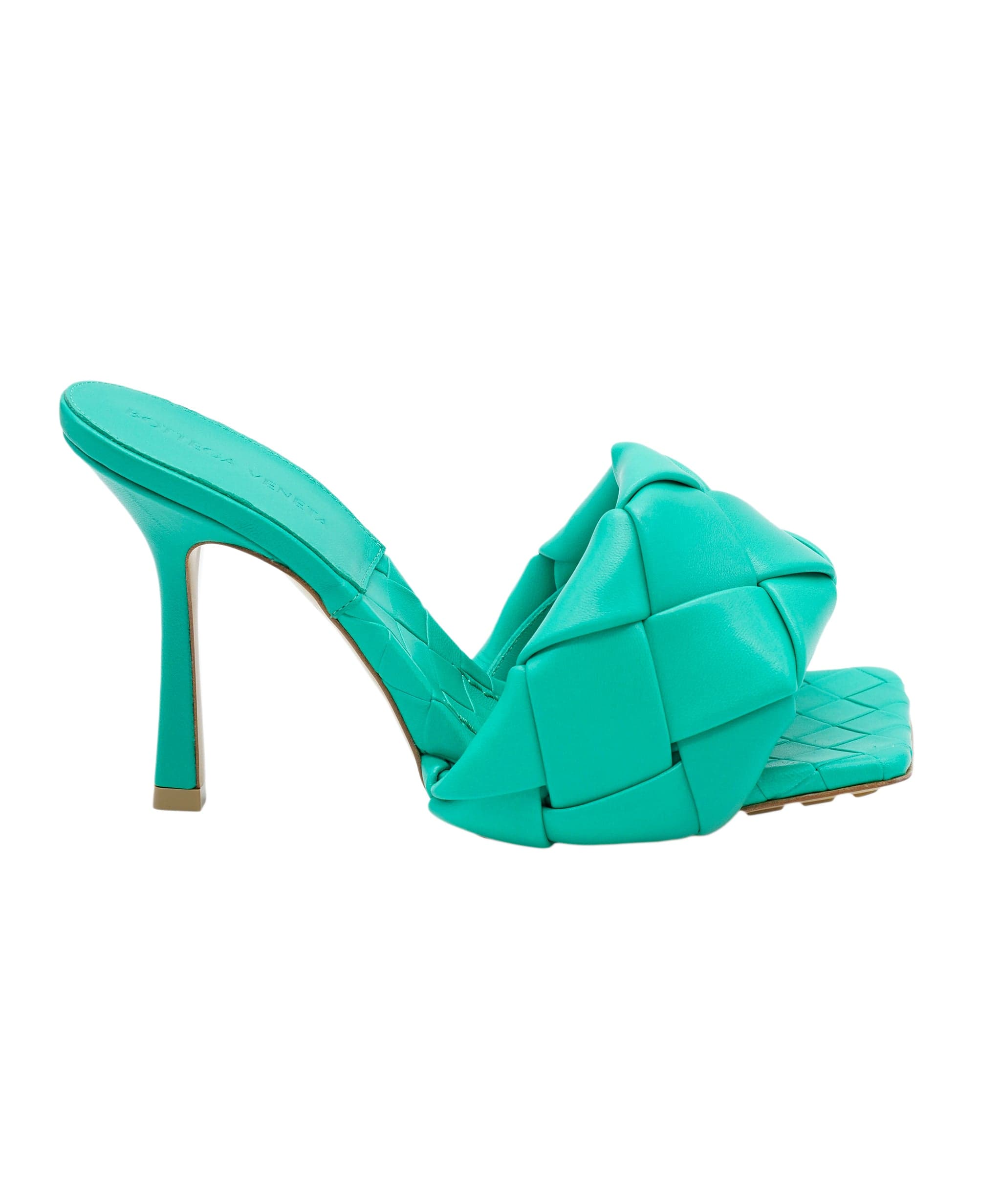 Bottega Bottega Veneta Lido Hill Sandal Lambskin Maxi Tubolare Intreccio Lagoon TURQUOISE ASL8417