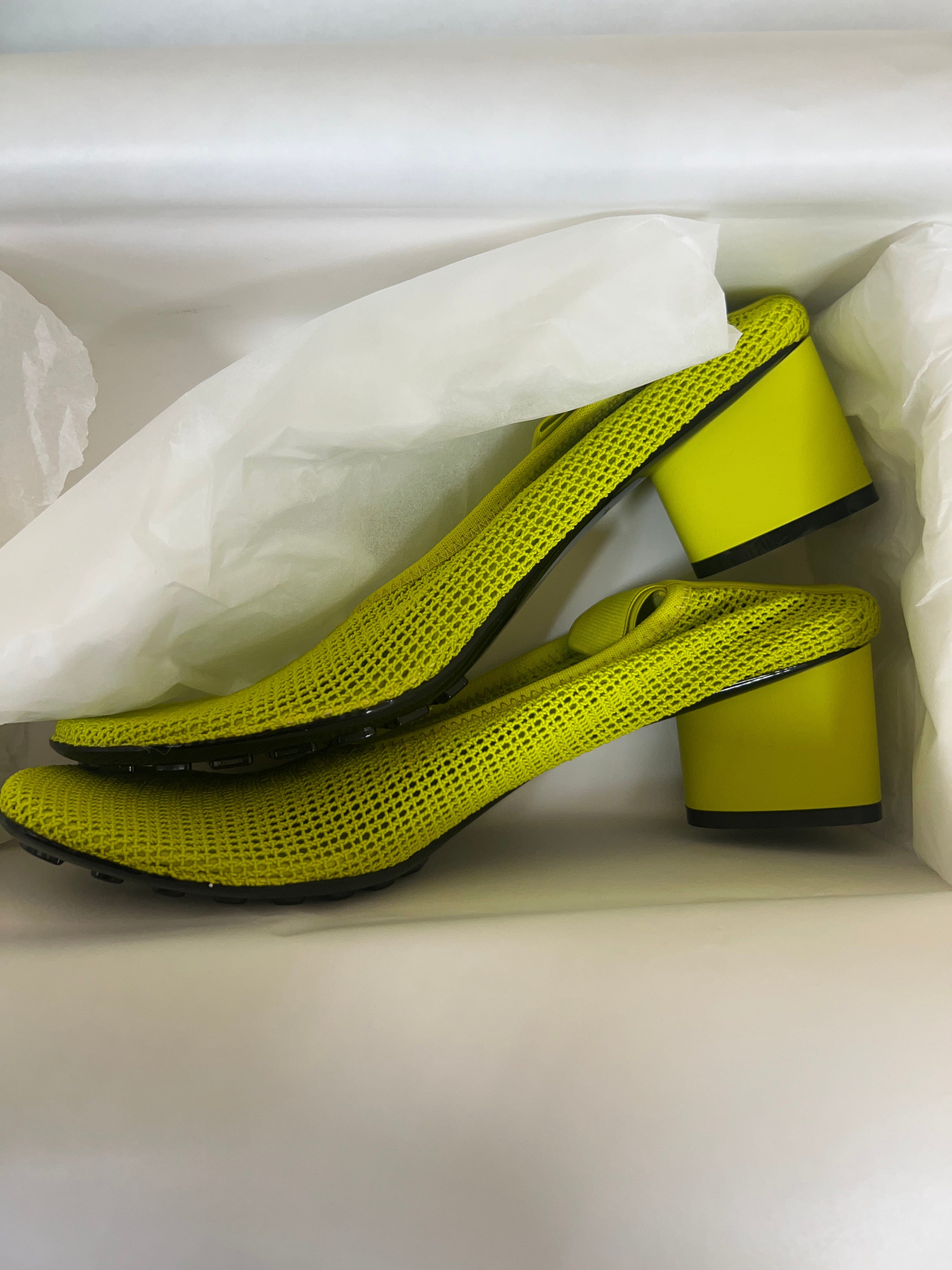 Bottega Bottega Veneta Mesh Pumps KIWI GREEN size 38 ASL9400