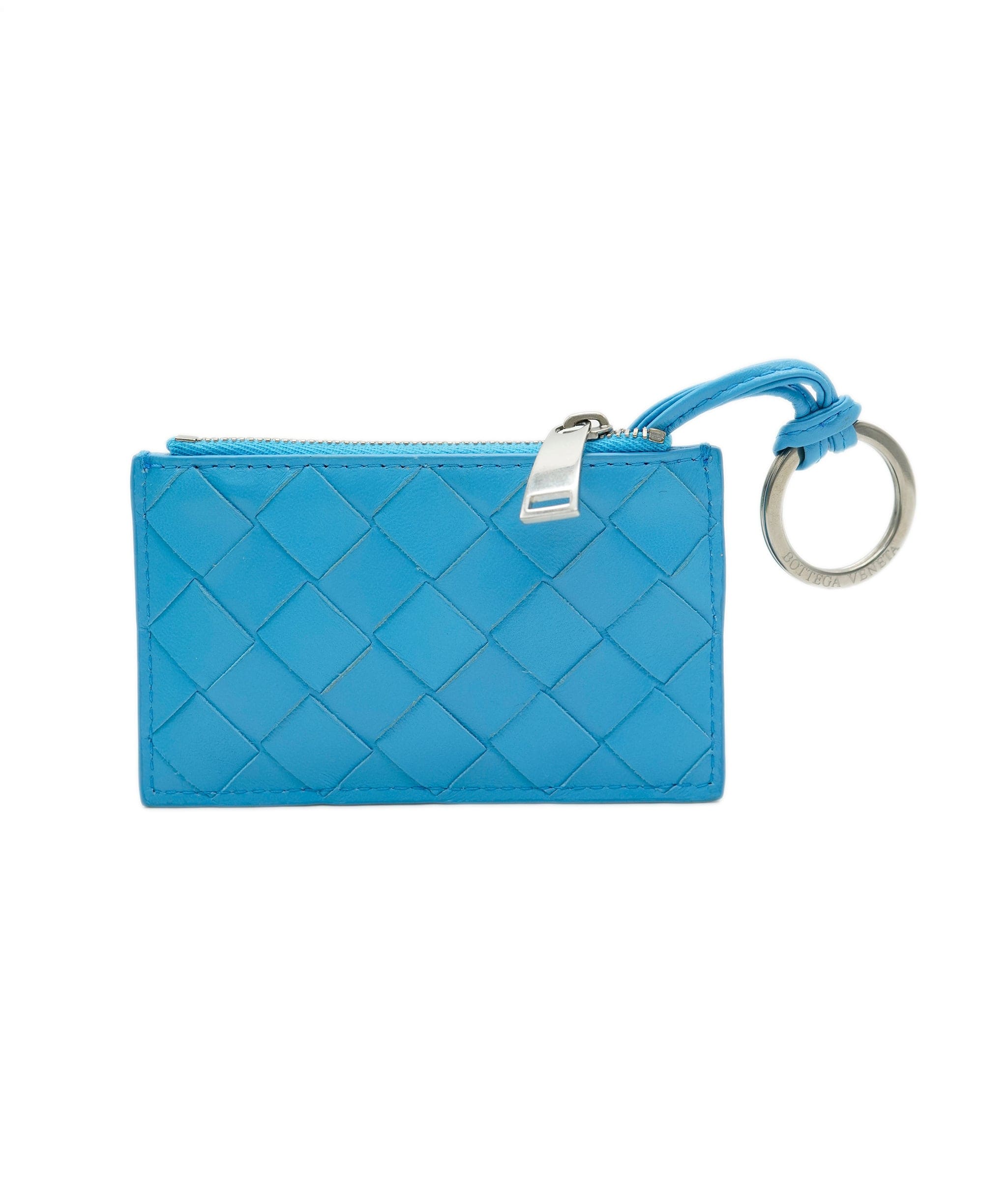 Bottega Veneta Bottega vibrant blue cardholder with keyring with SHW AJL0206