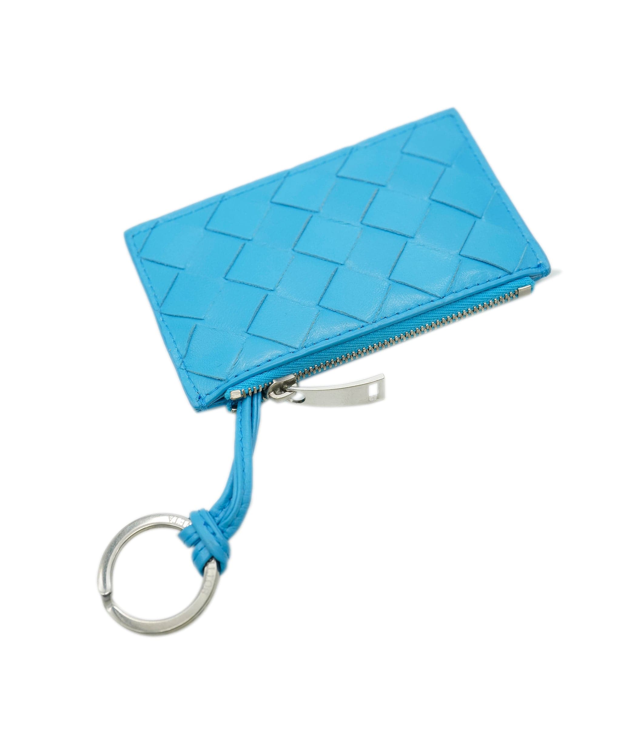 Bottega Veneta Bottega vibrant blue cardholder with keyring with SHW AJL0206