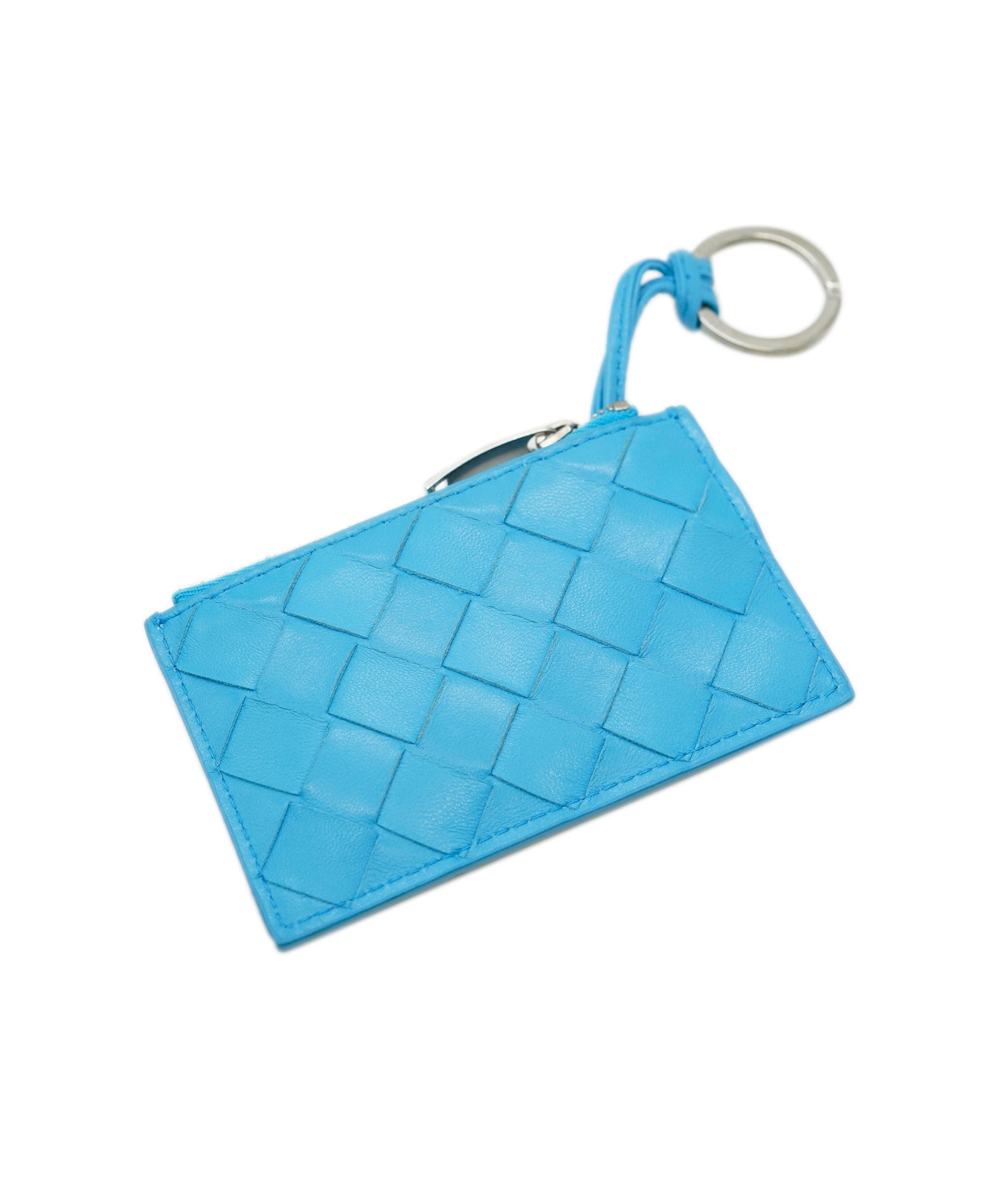 Bottega Veneta Bottega vibrant blue cardholder with keyring with SHW AJL0206