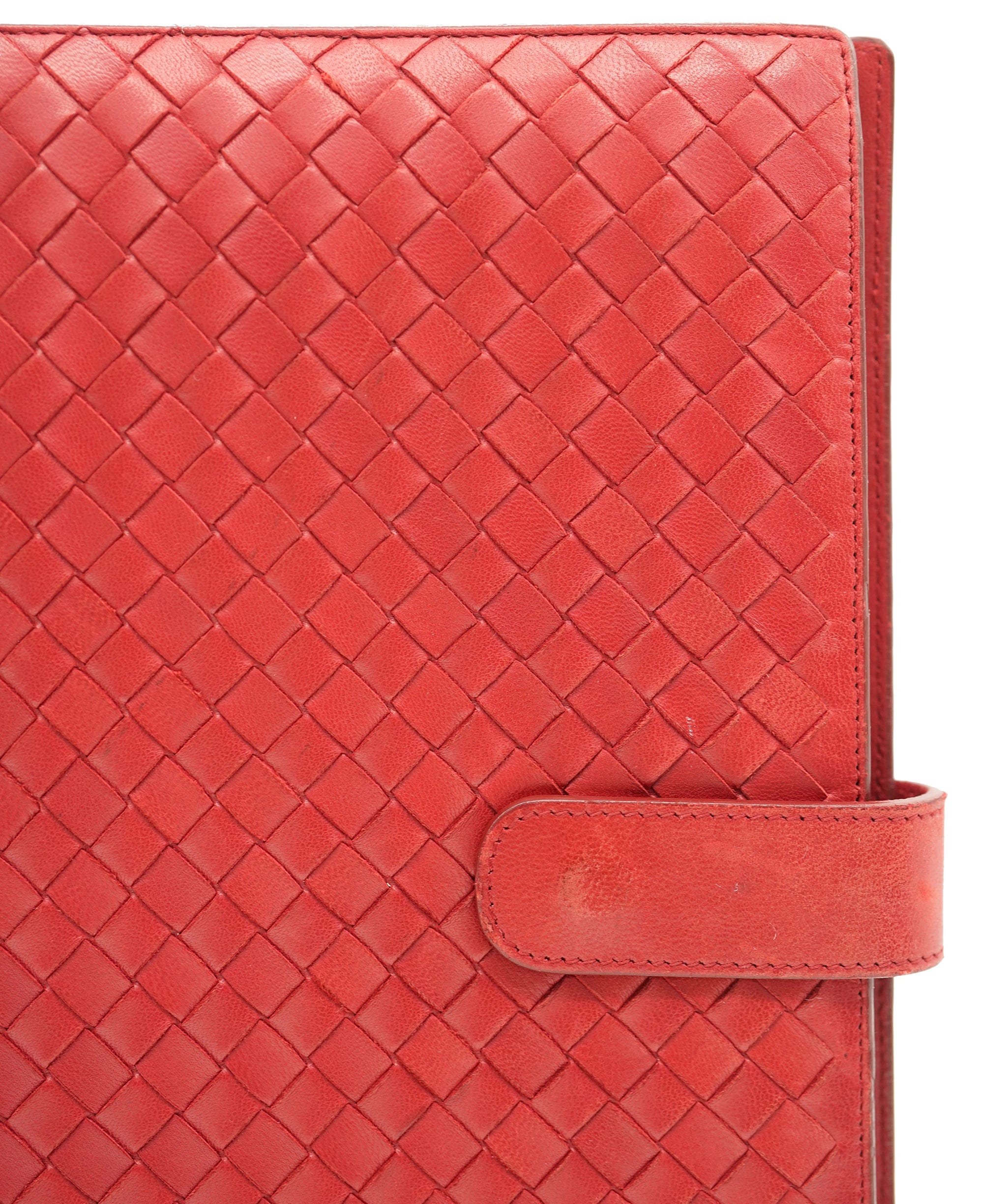 Bottega Veneta BOTTEGA VENETA INTRECCIATO Day Planner Cover Leather Red 181727 Auth yk14925 DBXS1681