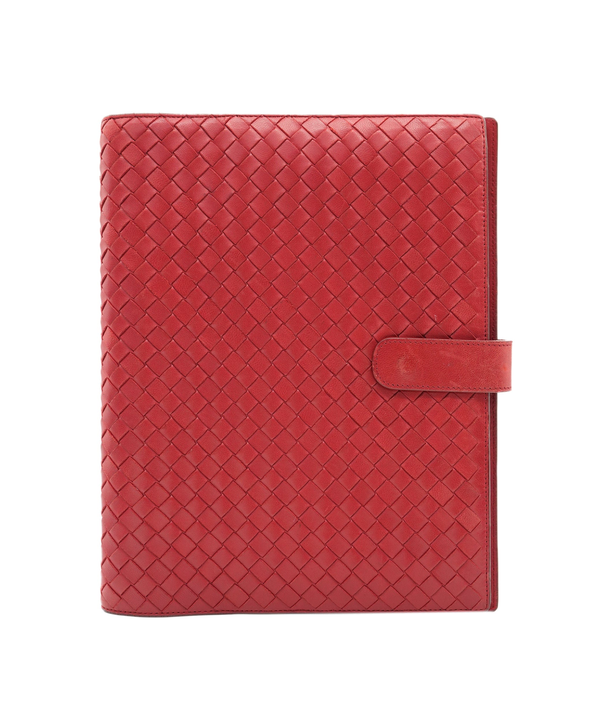 Bottega Veneta BOTTEGA VENETA INTRECCIATO Day Planner Cover Leather Red 181727 Auth yk14925 DBXS1681