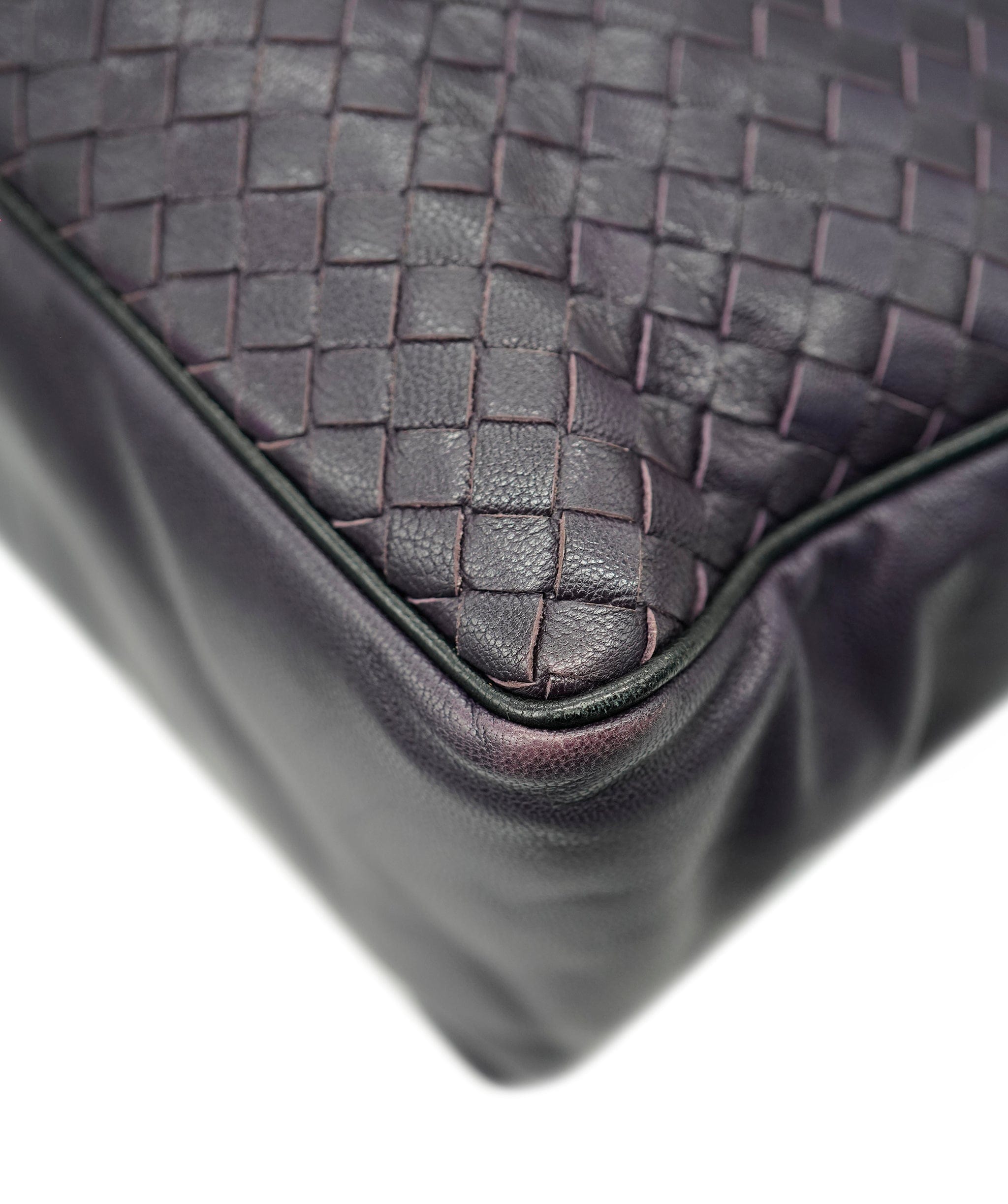 Bottega Veneta BOTTEGA VENETA INTRECCIATO Hand Bag Leather 2way Purple Auth mr507 DBXS1680