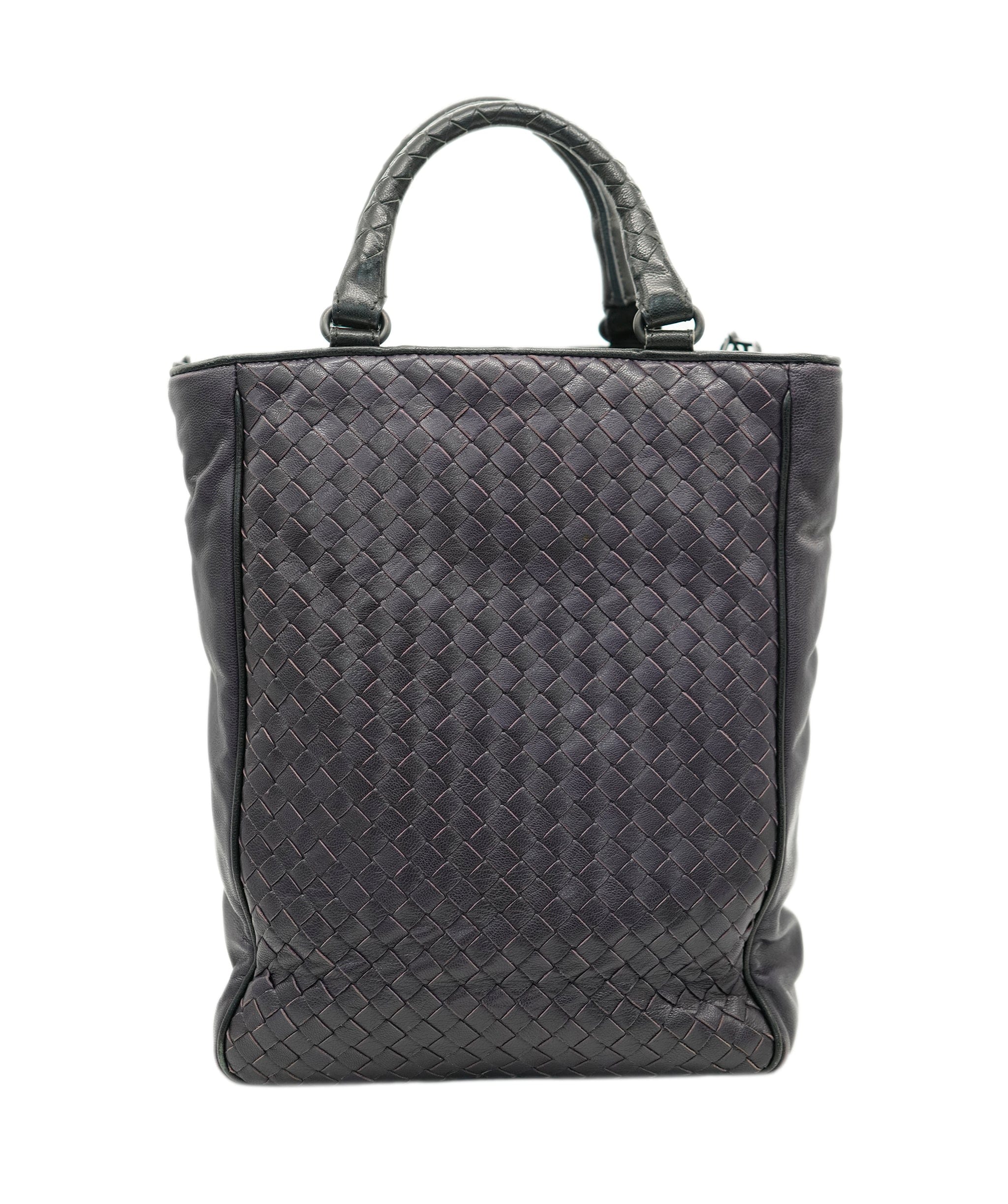 Bottega Veneta BOTTEGA VENETA INTRECCIATO Hand Bag Leather 2way Purple Auth mr507 DBXS1680