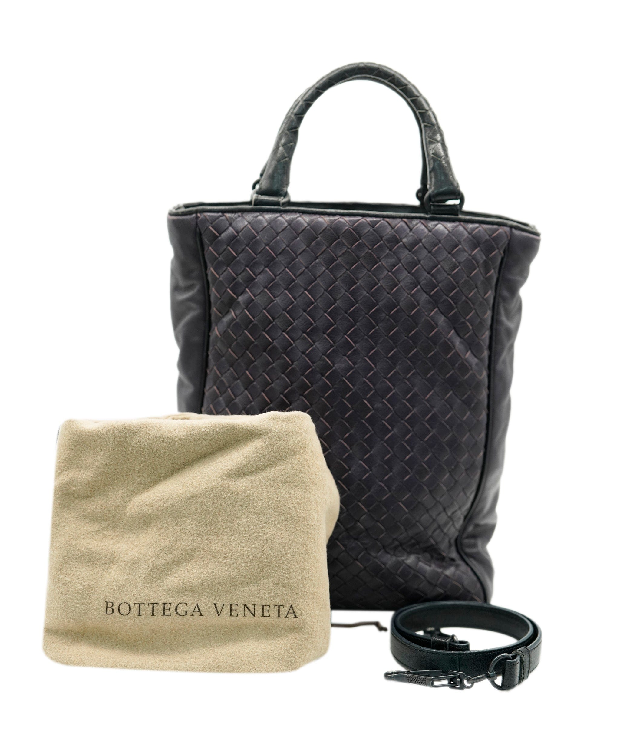 Bottega Veneta BOTTEGA VENETA INTRECCIATO Hand Bag Leather 2way Purple Auth mr507 DBXS1680