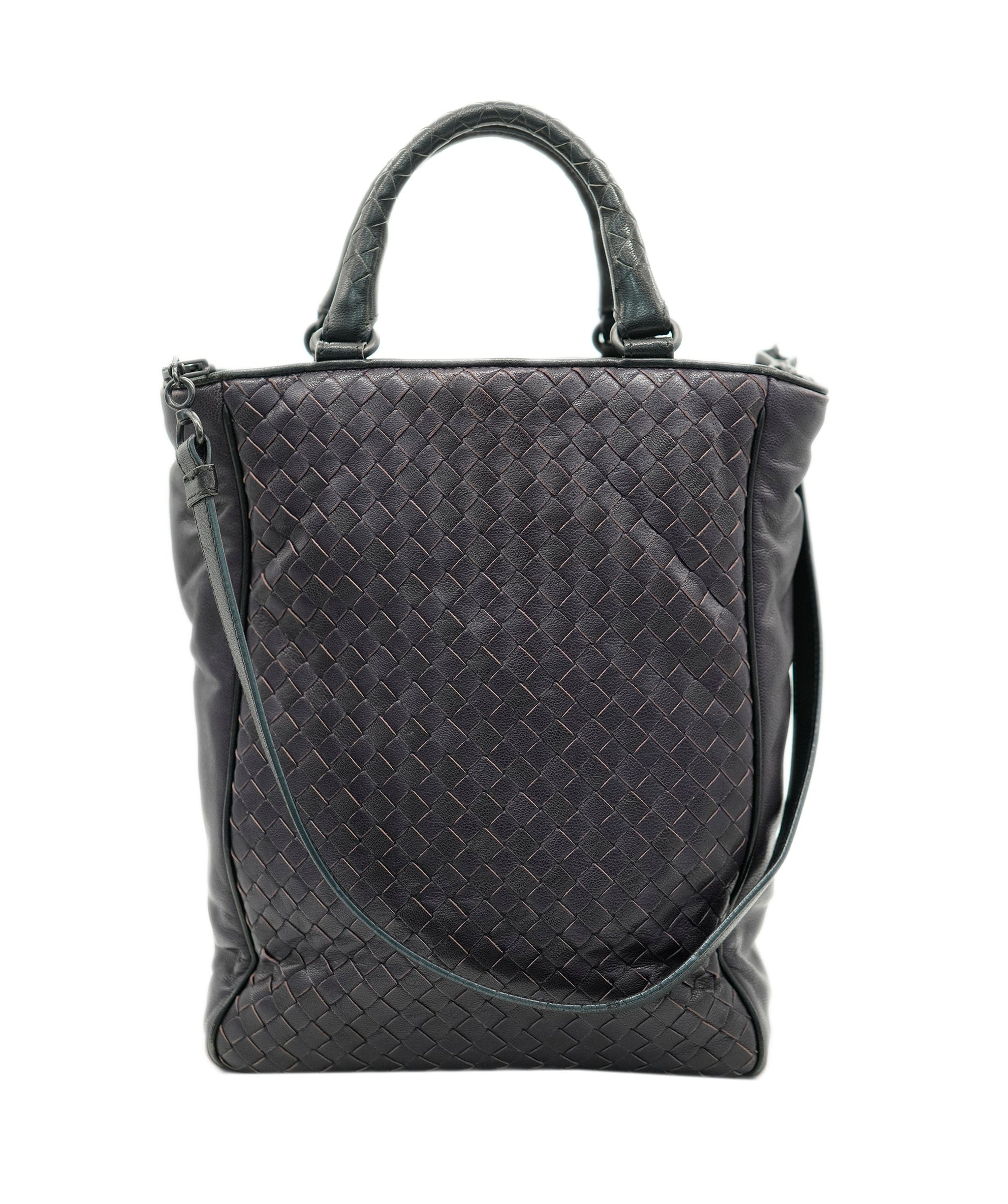 Bottega Veneta BOTTEGA VENETA INTRECCIATO Hand Bag Leather 2way Purple Auth mr507 DBXS1680