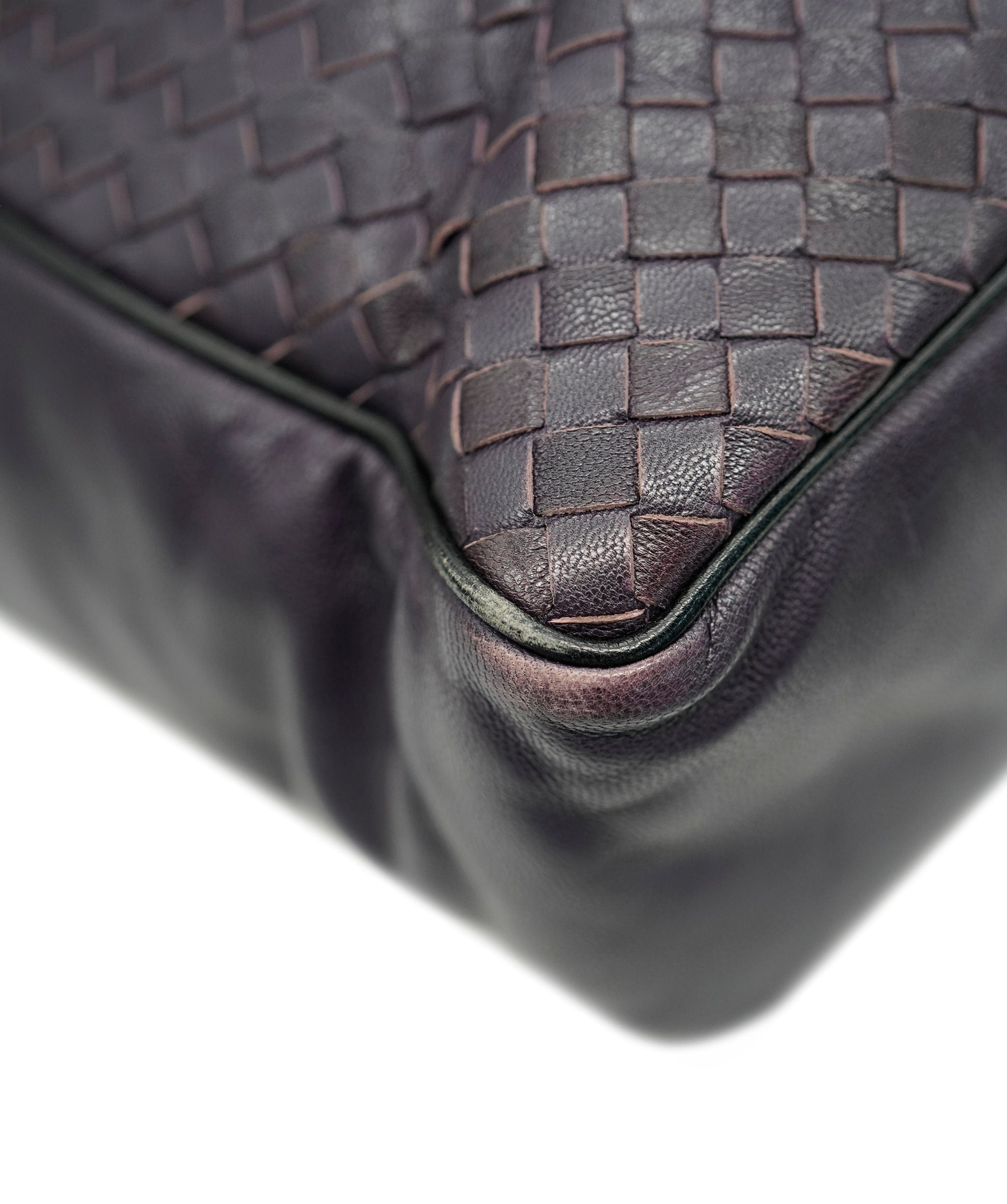 Bottega Veneta BOTTEGA VENETA INTRECCIATO Hand Bag Leather 2way Purple Auth mr507 DBXS1680