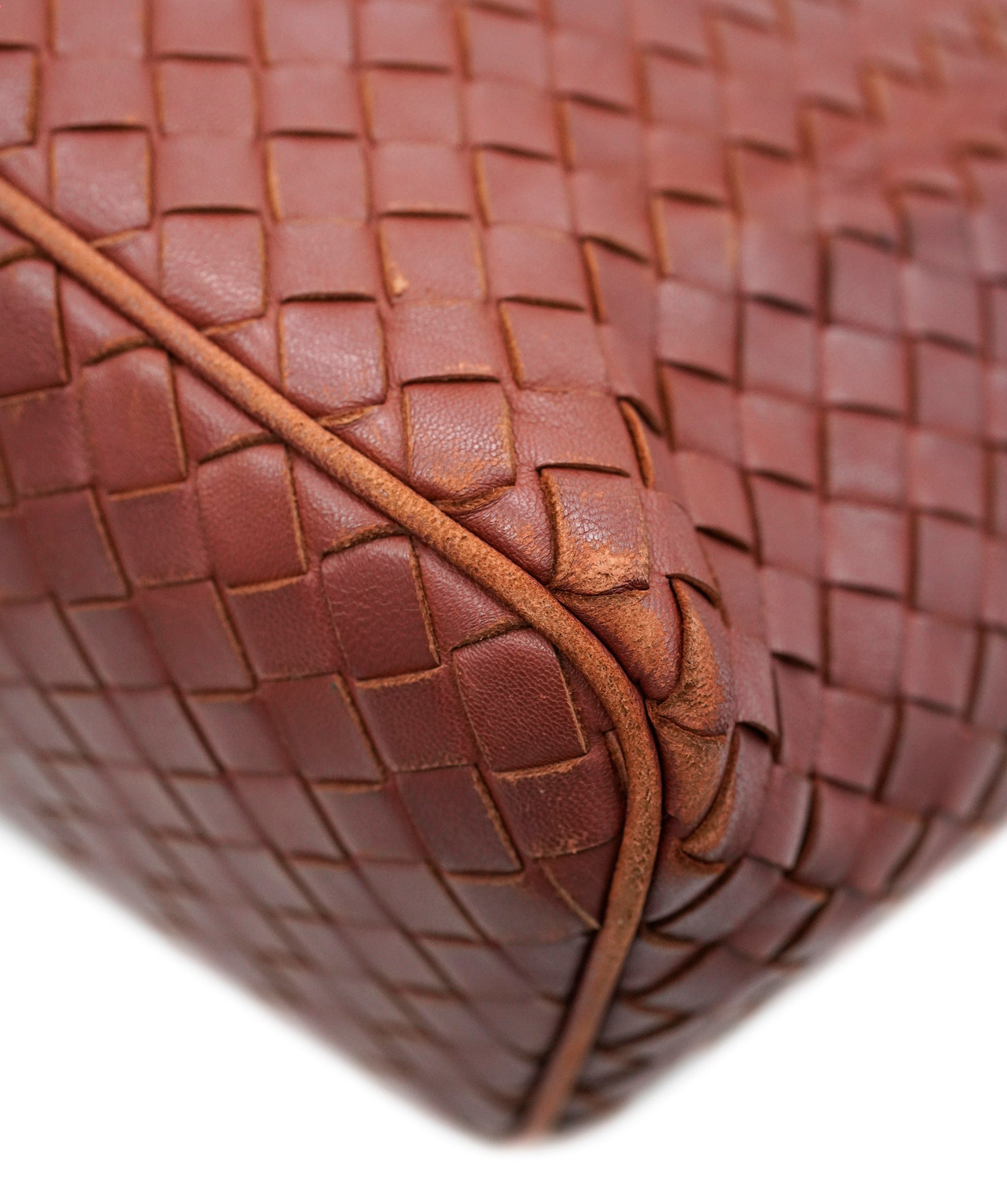 Bottega Veneta BOTTEGA VENETA INTRECCIATO Hand Bag Leather Brown Auth 90565 DBXS1679