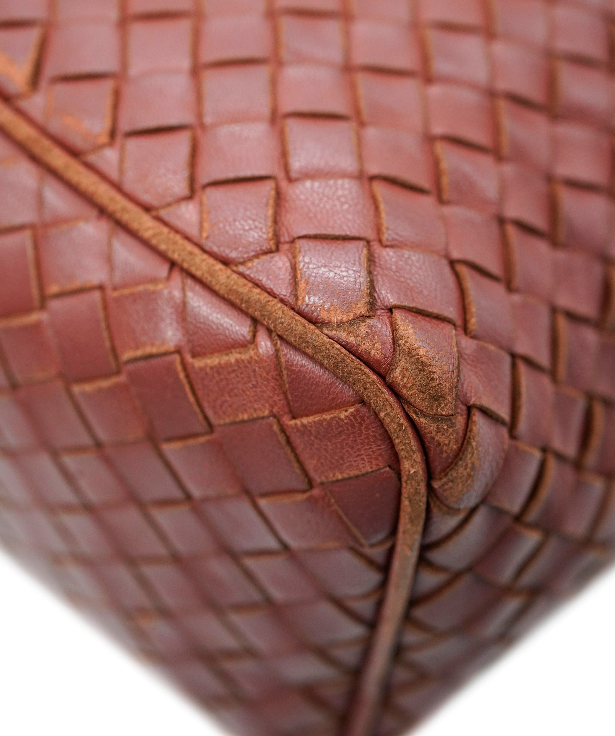 Bottega Veneta BOTTEGA VENETA INTRECCIATO Hand Bag Leather Brown Auth 90565 DBXS1679