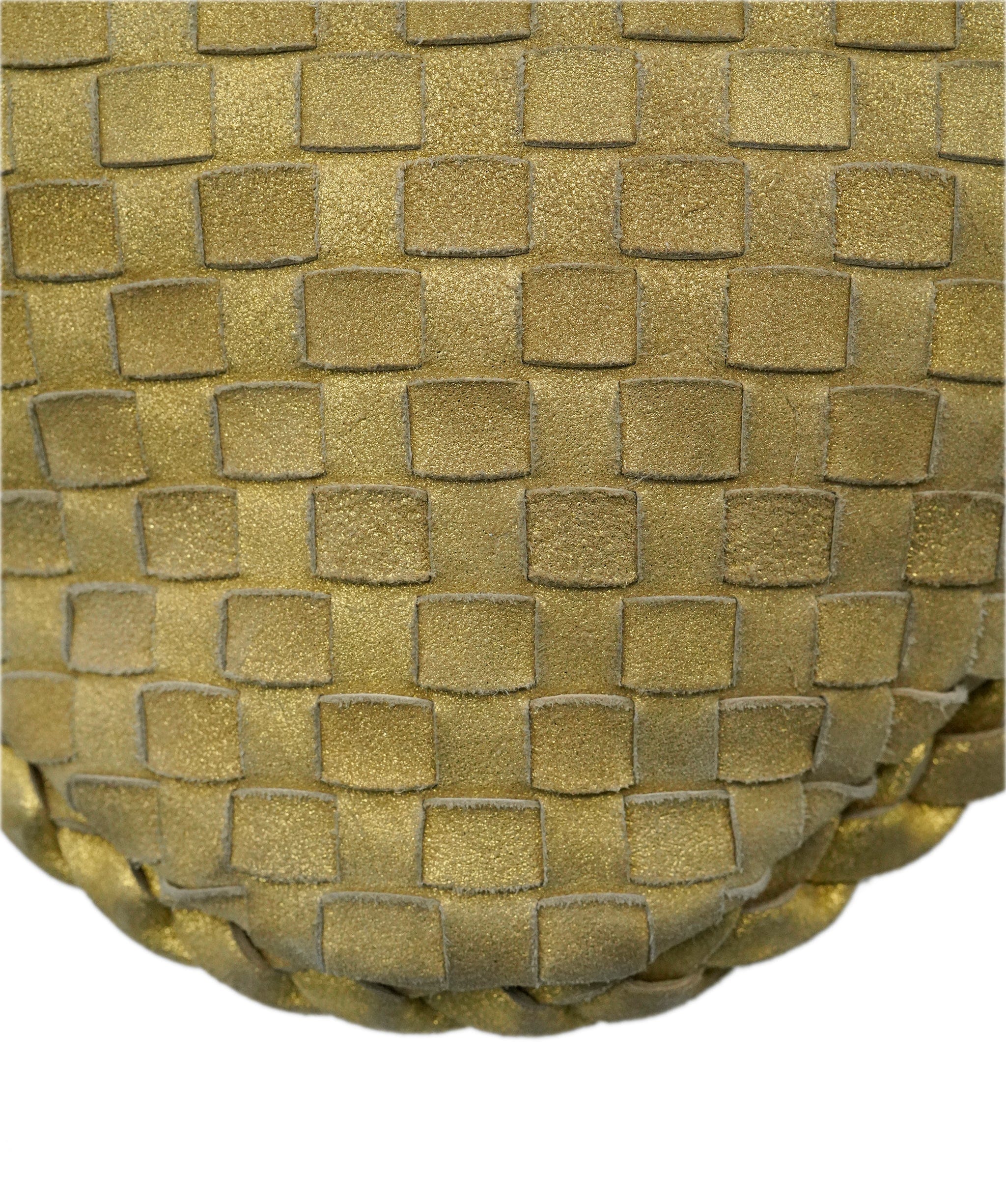 Bottega Veneta BOTTEGA VENETA INTRECCIATO Hobo Shoulder Bag Leather Gold Tone Auth 60324 DBXS1668