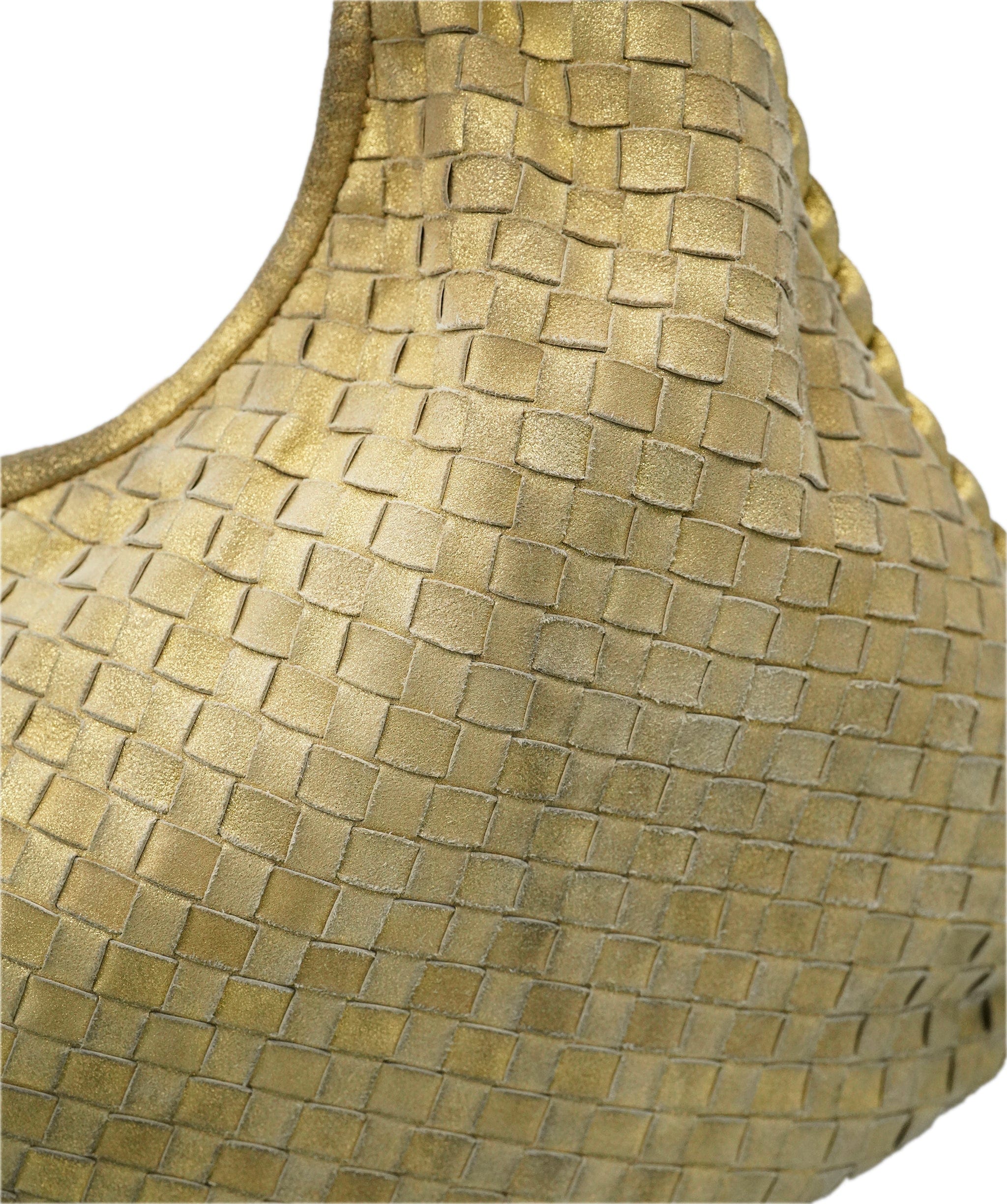 Bottega Veneta BOTTEGA VENETA INTRECCIATO Hobo Shoulder Bag Leather Gold Tone Auth 60324 DBXS1668