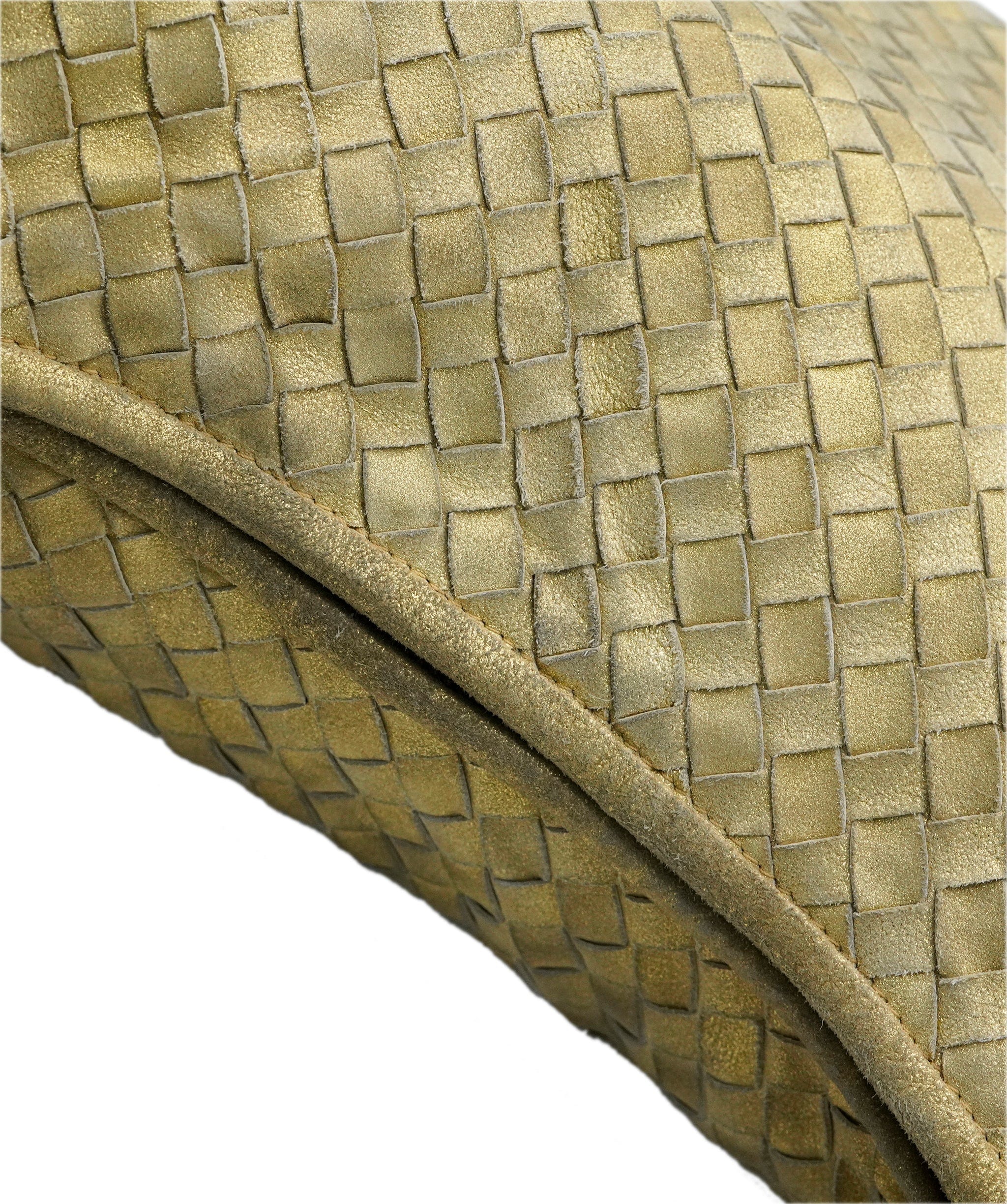 Bottega Veneta BOTTEGA VENETA INTRECCIATO Hobo Shoulder Bag Leather Gold Tone Auth 60324 DBXS1668