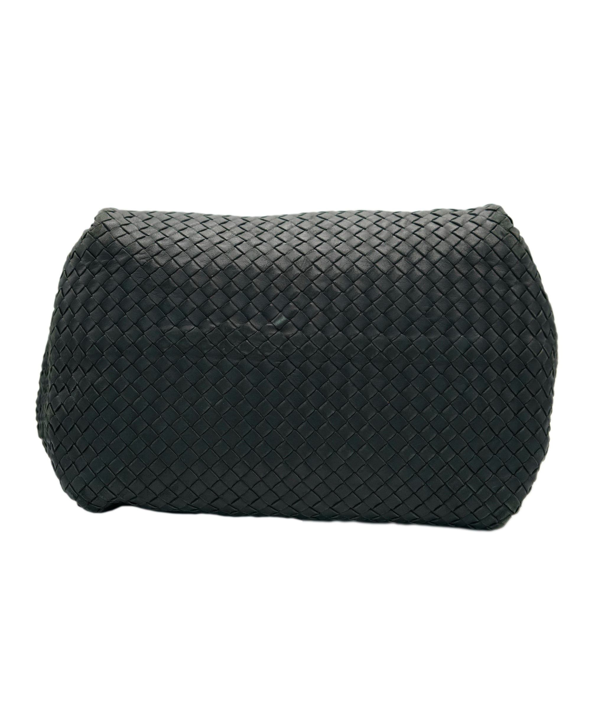 Bottega Veneta BOTTEGA VENETA INTRECCIATO Parachute Hand Bag Leather Black 222322 Auth yk14852 DBXS1676