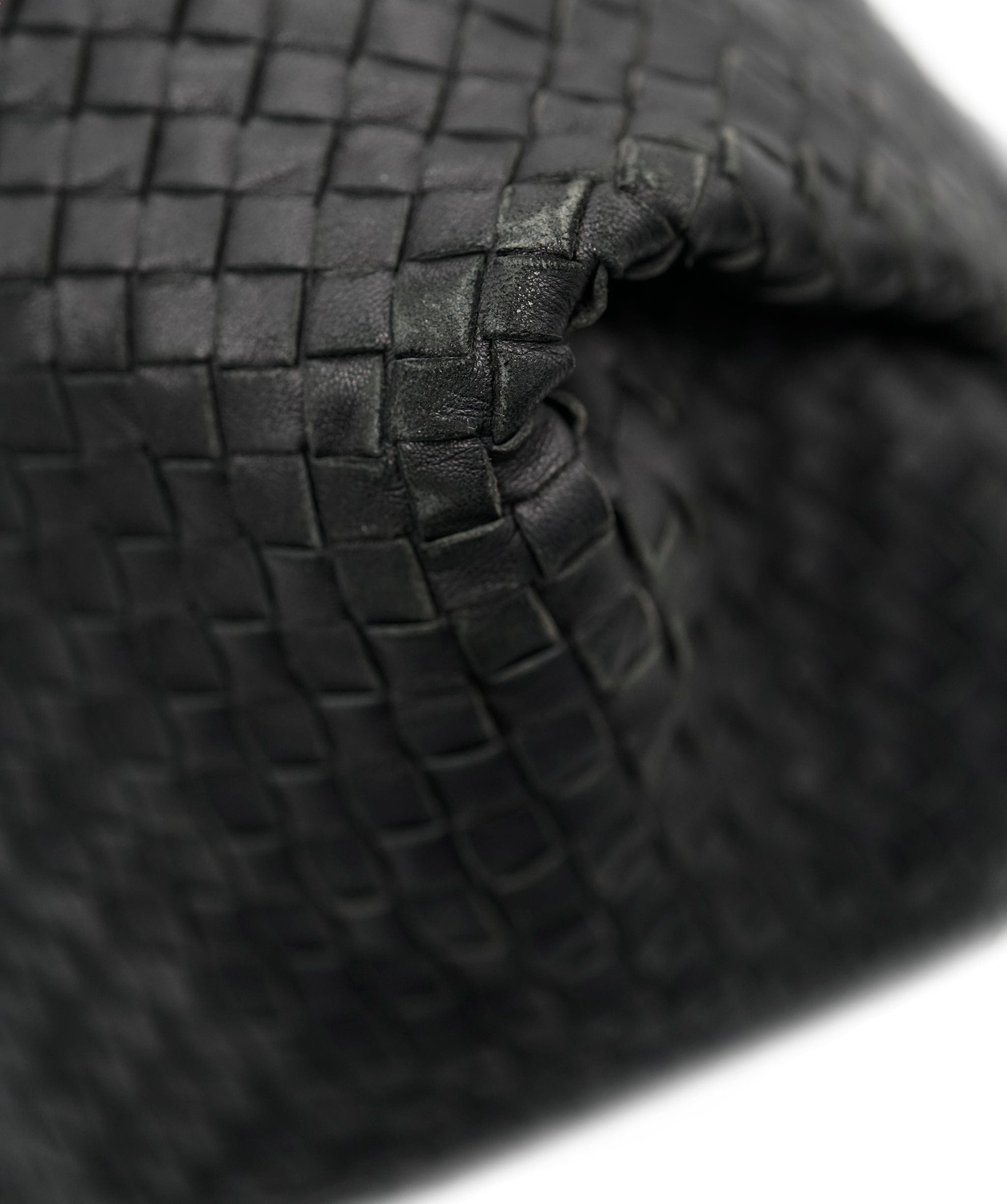 Bottega Veneta BOTTEGA VENETA INTRECCIATO Parachute Hand Bag Leather Black 222322 Auth yk14852 DBXS1676