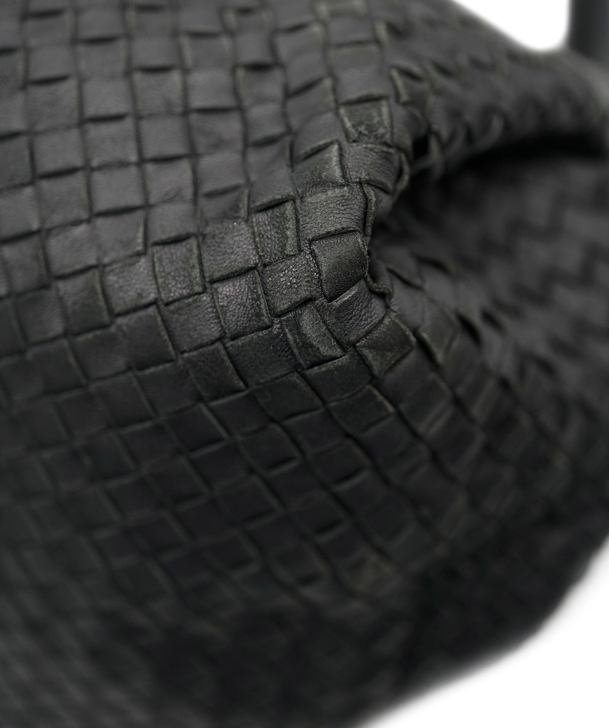 Bottega Veneta BOTTEGA VENETA INTRECCIATO Parachute Hand Bag Leather Black 222322 Auth yk14852 DBXS1676