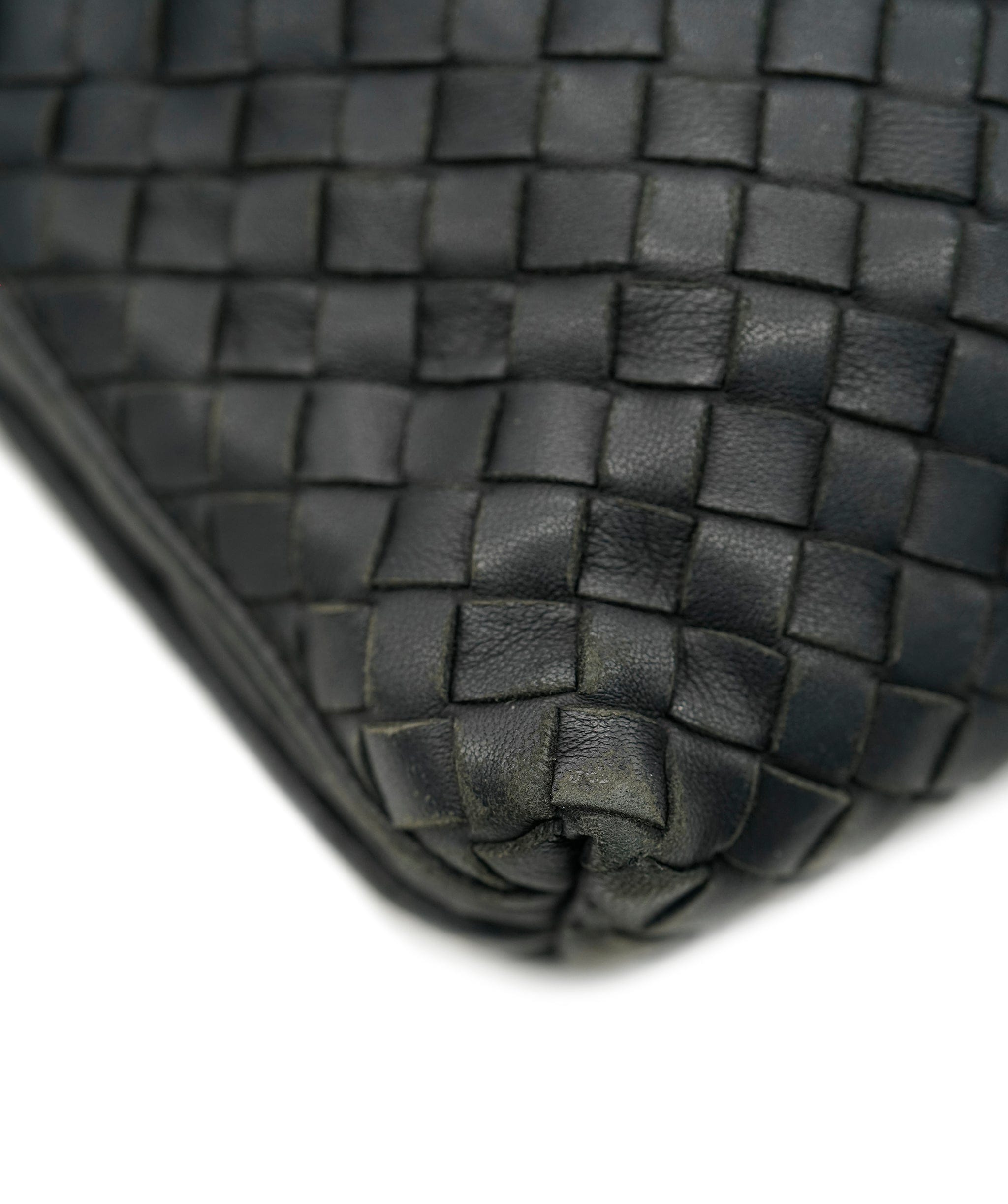 Bottega Veneta BOTTEGA VENETA INTRECCIATO Shoulder Bag Leather Black Auth yk15031 DBXS1675