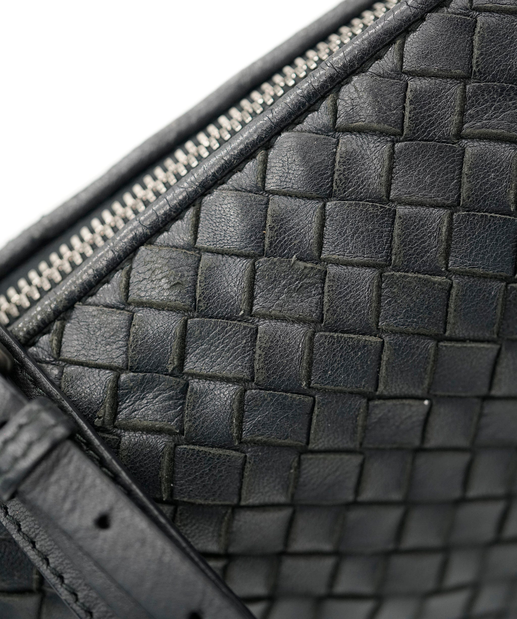 Bottega Veneta BOTTEGA VENETA INTRECCIATO Shoulder Bag Leather Black Auth yk15031 DBXS1675