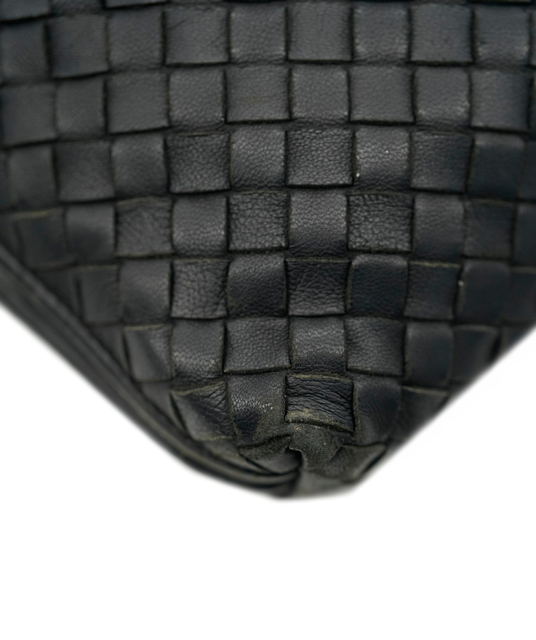 Bottega Veneta BOTTEGA VENETA INTRECCIATO Shoulder Bag Leather Black Auth yk15031 DBXS1675