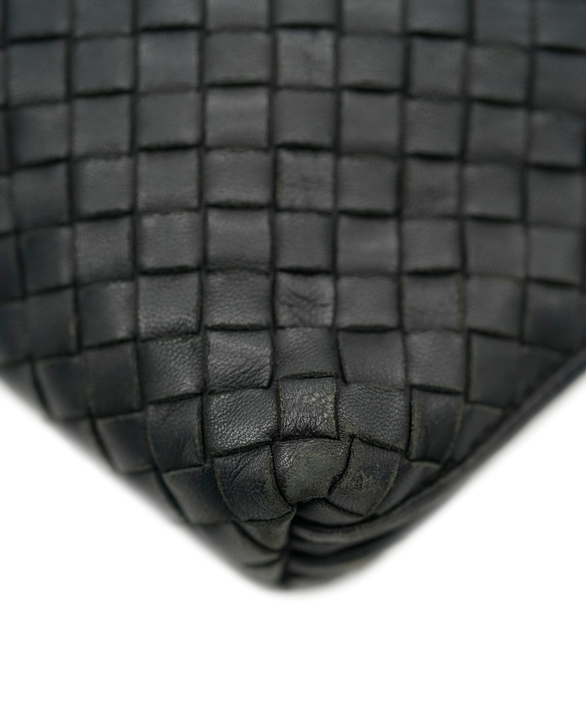 Bottega Veneta BOTTEGA VENETA INTRECCIATO Shoulder Bag Leather Black Auth yk15031 DBXS1675