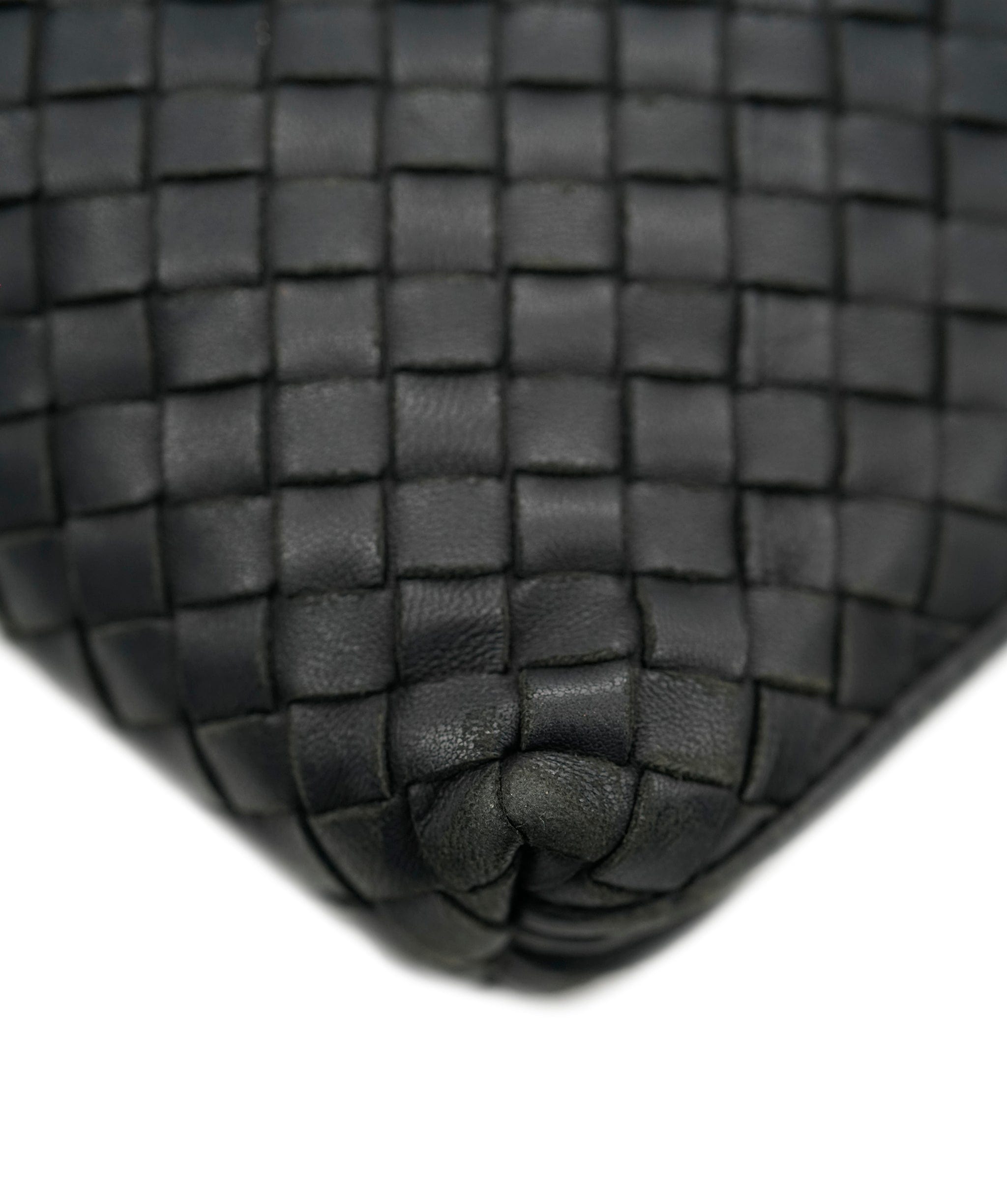 Bottega Veneta BOTTEGA VENETA INTRECCIATO Shoulder Bag Leather Black Auth yk15031 DBXS1675