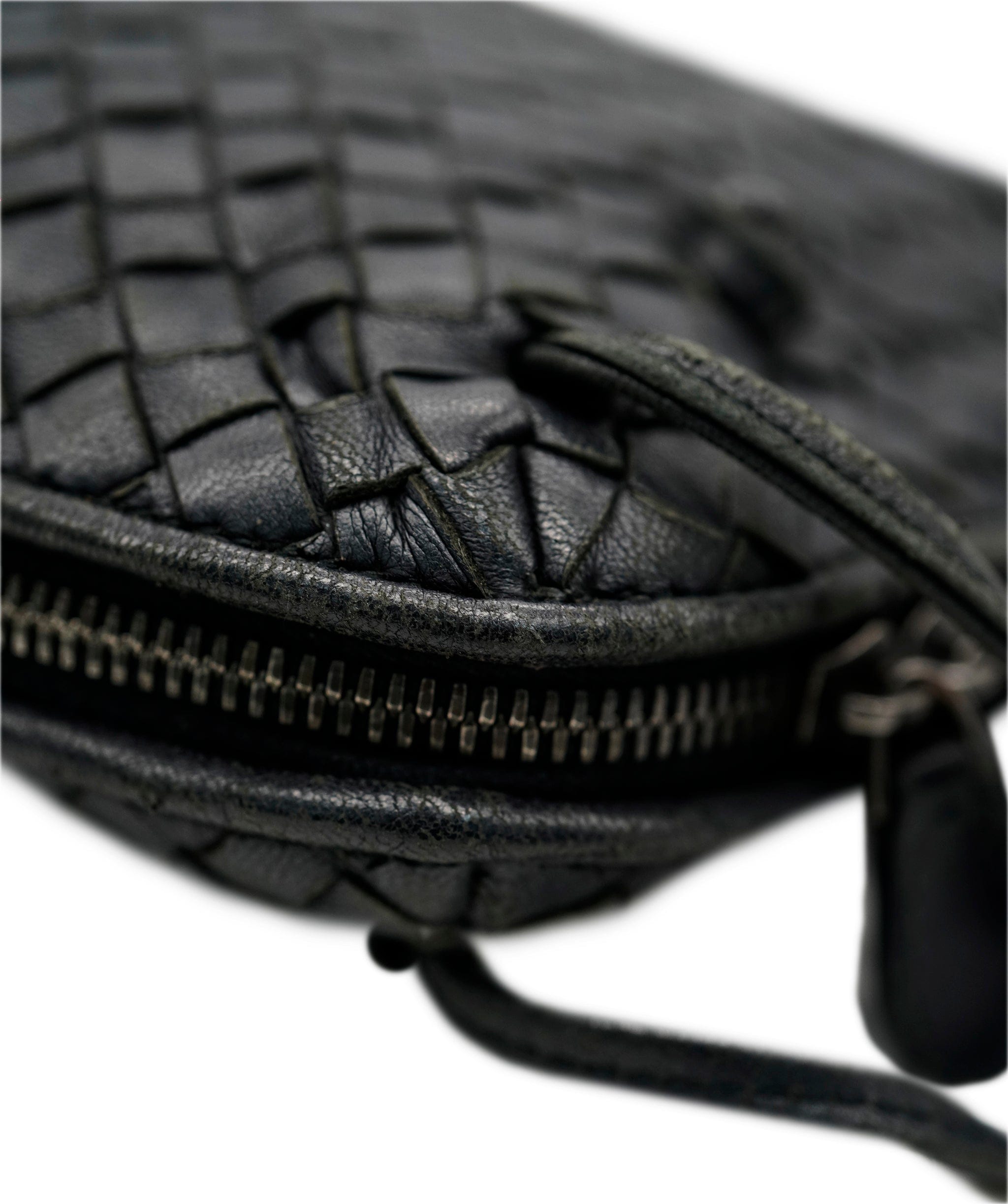 Bottega Veneta BOTTEGA VENETA INTRECCIATO Shoulder Bag Leather Black Auth yk15031 DBXS1675