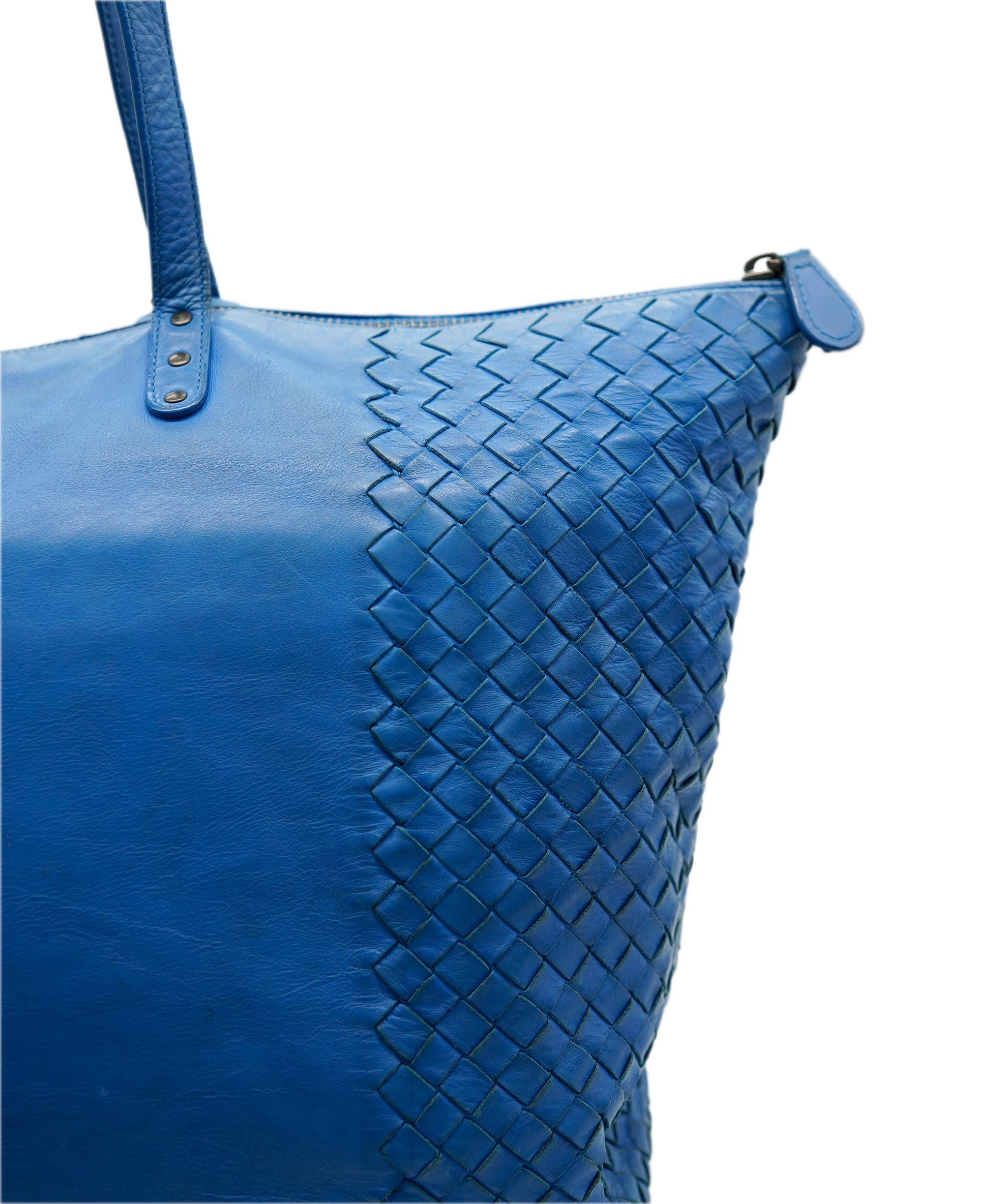 Bottega Veneta BOTTEGA VENETA INTRECCIATO Tote Bag Leather Blue Auth 85400 DBXS1671