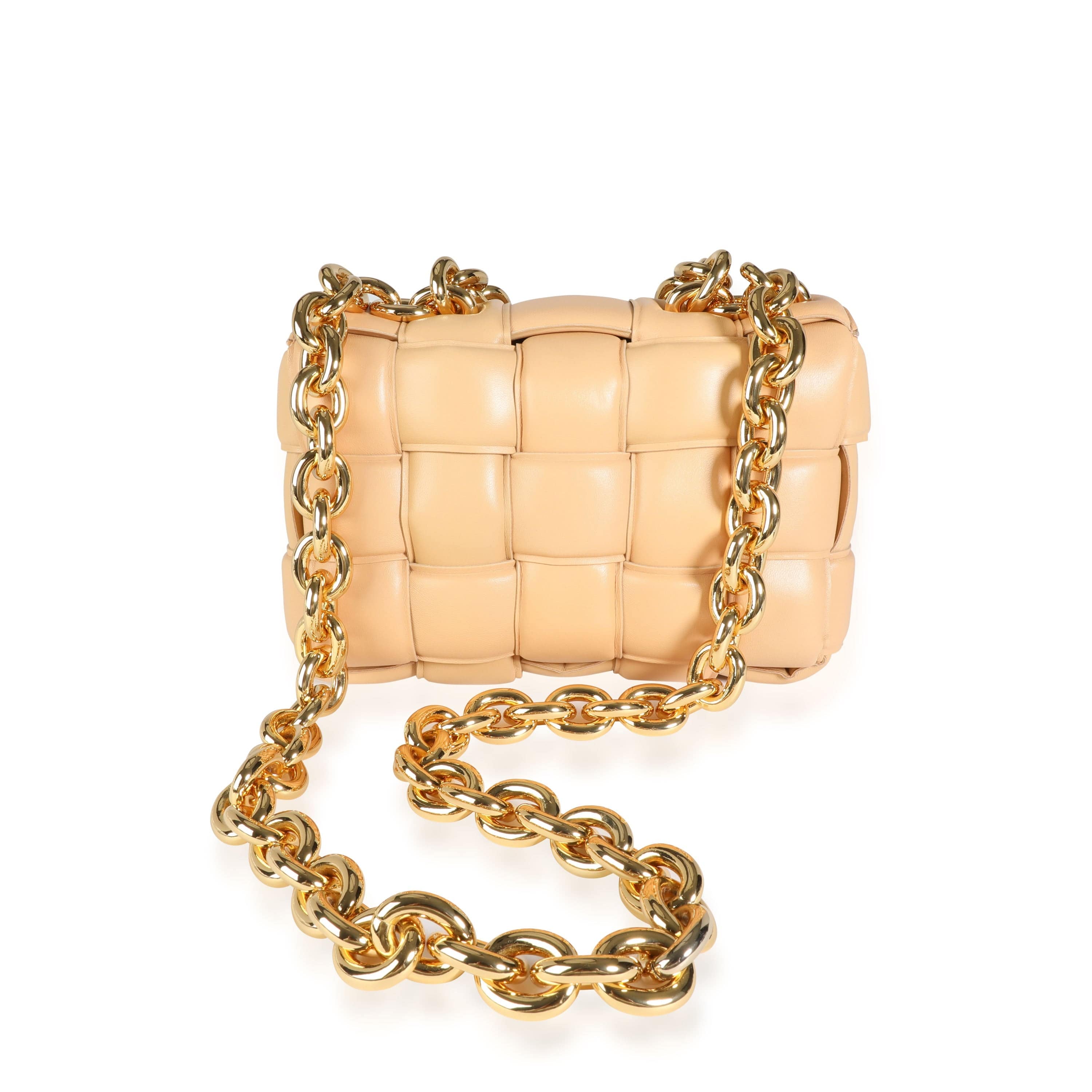 Bottega Veneta Bottega Veneta Almond Maxi Intrecciato Leather Chain Cassette Bag