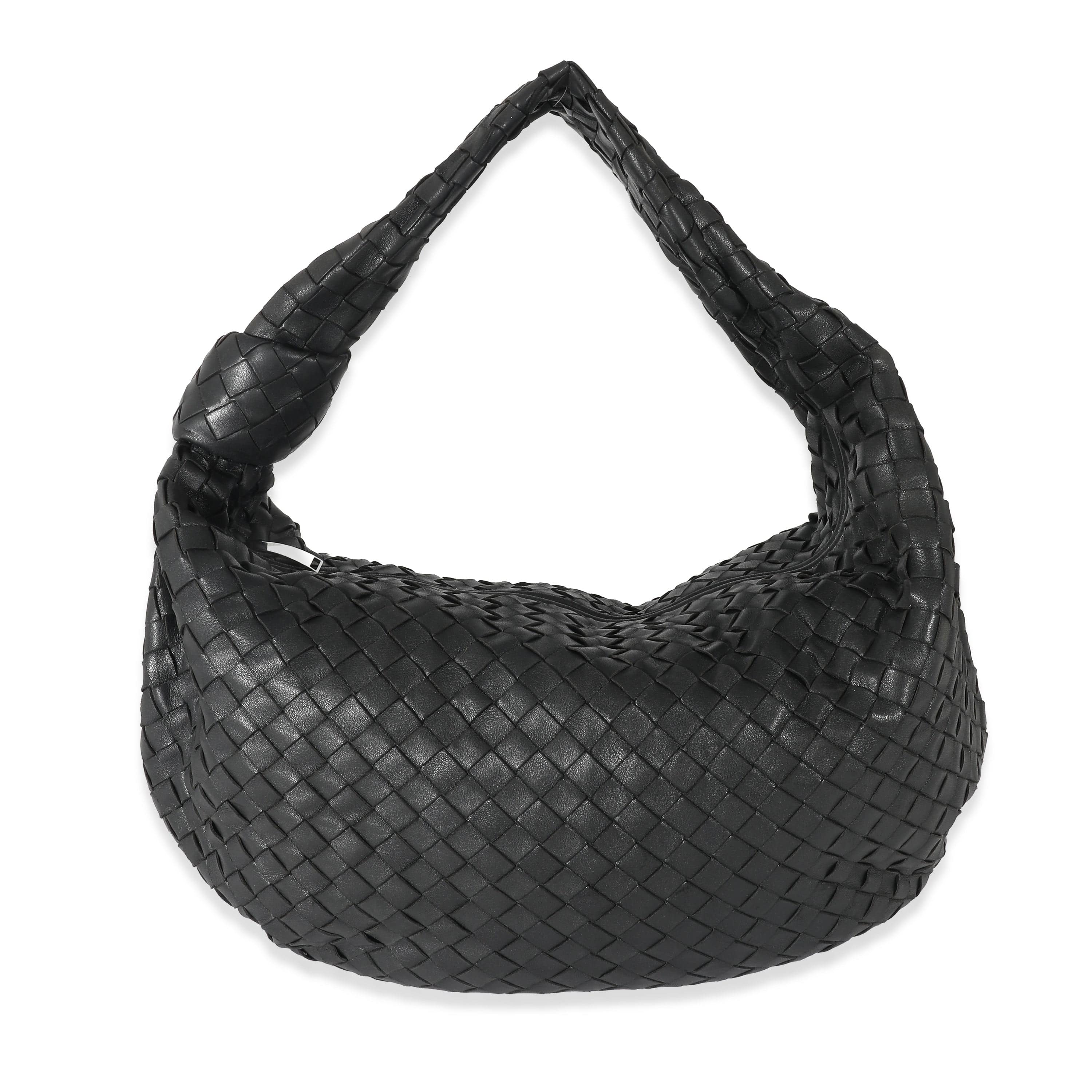 Bottega Veneta Bottega Veneta Black Intrecciato Lambskin Medium Jodie