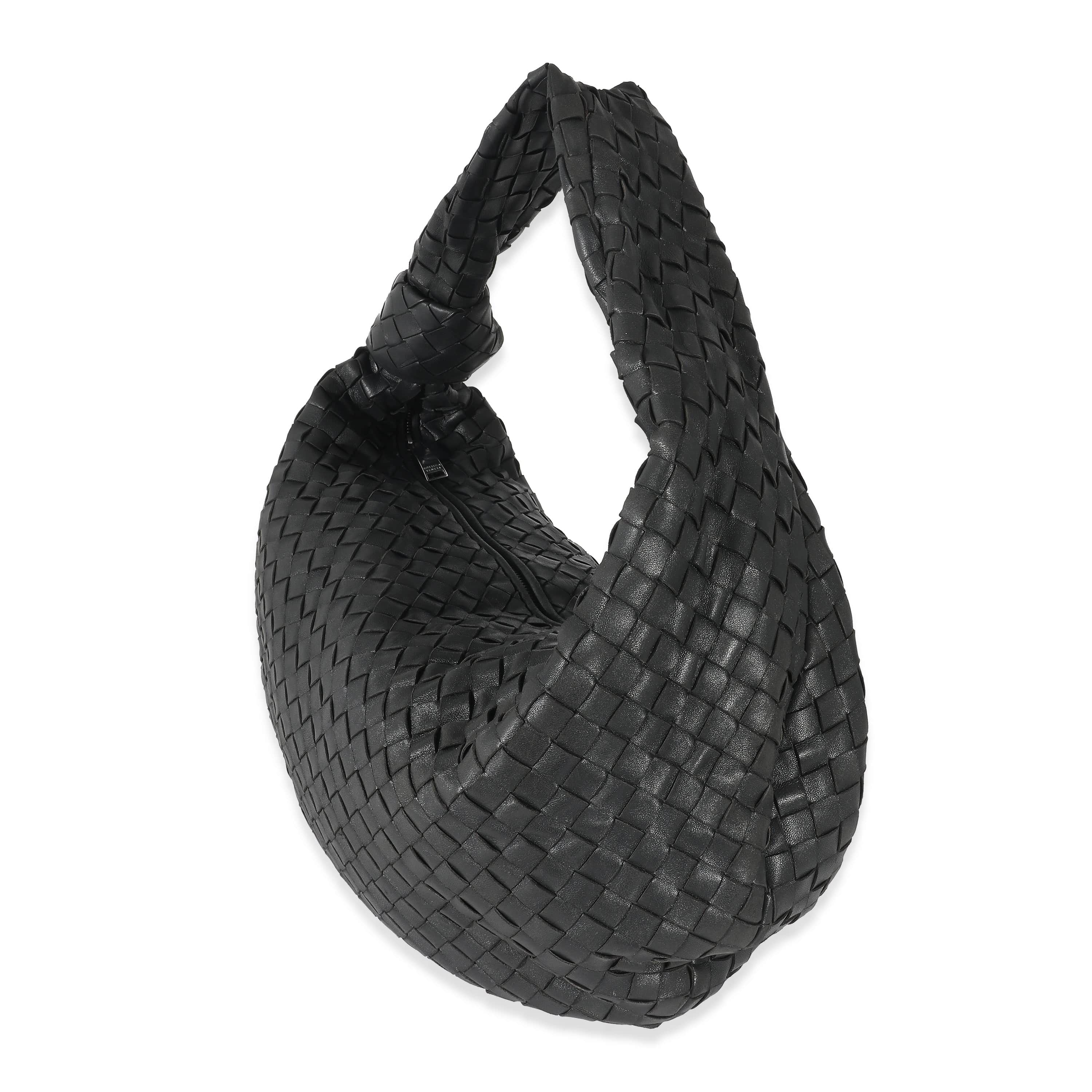 Bottega Veneta Bottega Veneta Black Intrecciato Lambskin Medium Jodie