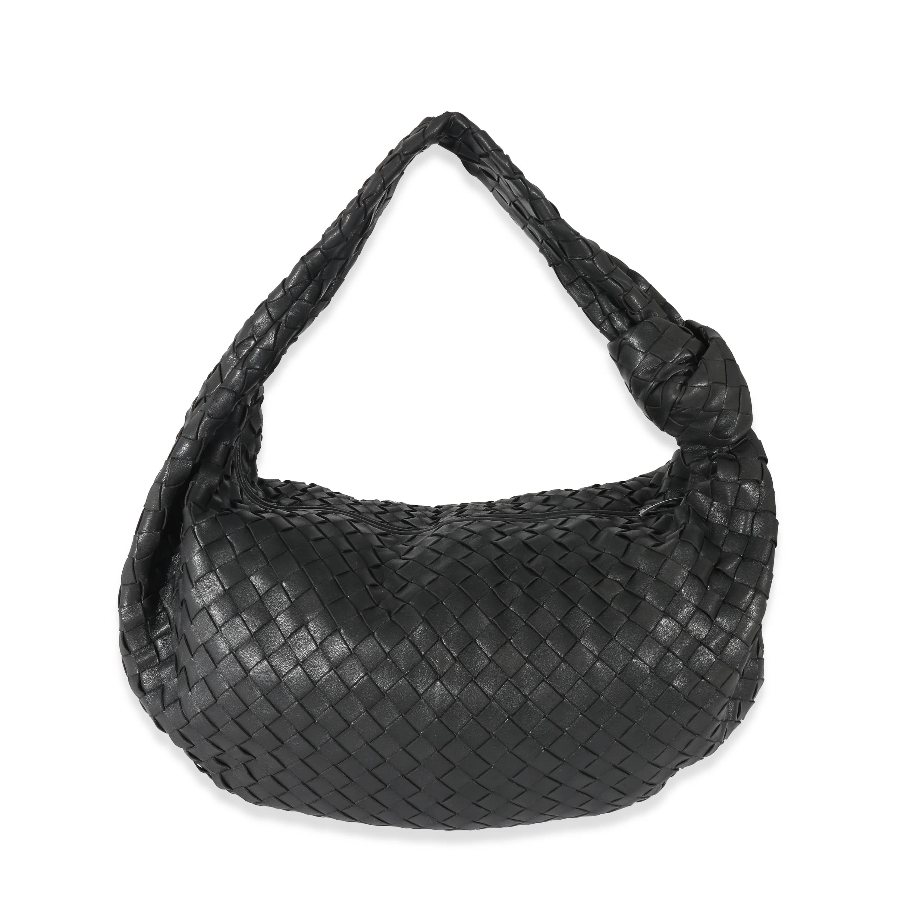 Bottega Veneta Bottega Veneta Black Intrecciato Lambskin Medium Jodie