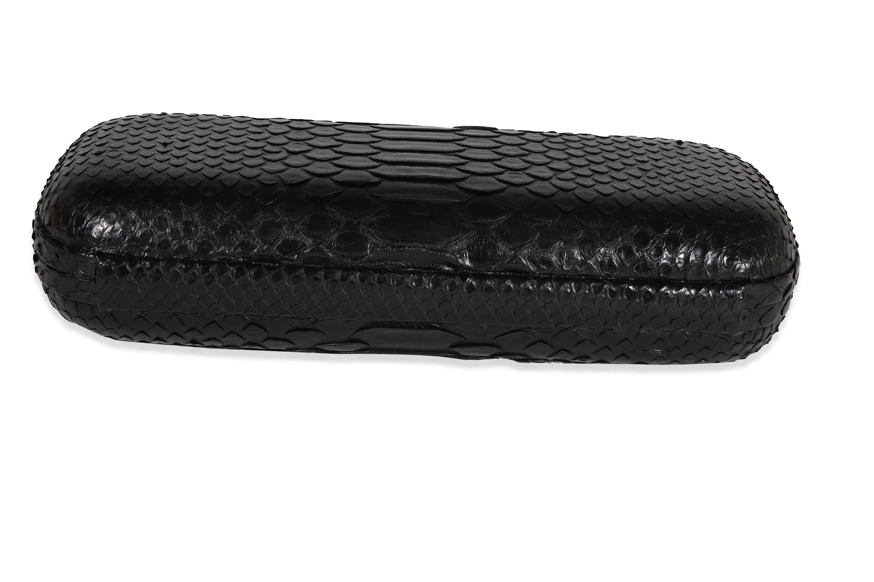 Bottega Veneta Bottega Veneta Black Python Long Knot Clutch