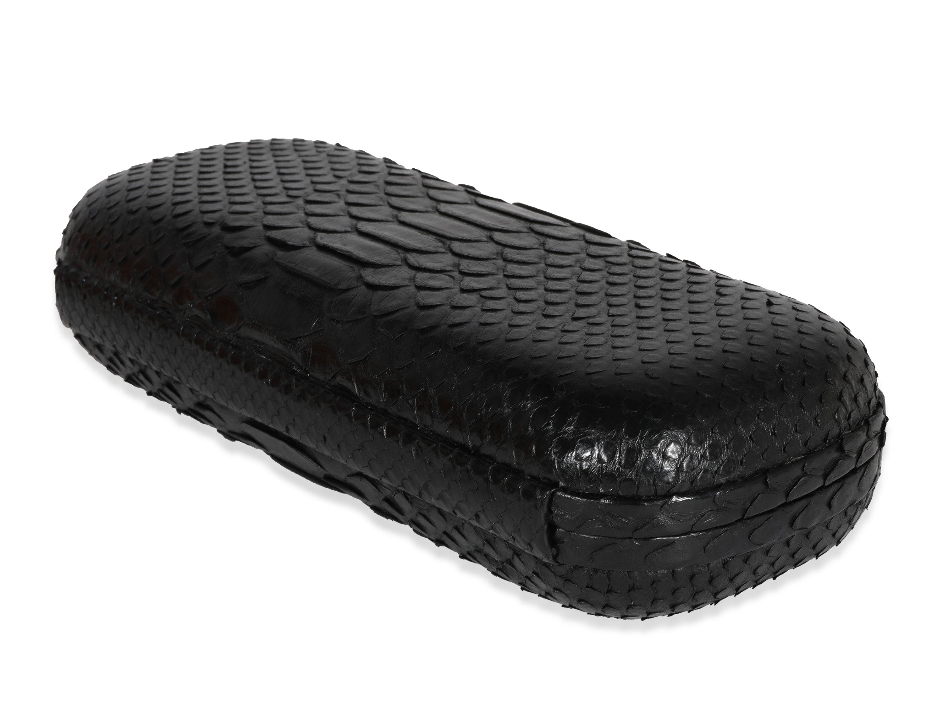 Bottega Veneta Bottega Veneta Black Python Long Knot Clutch