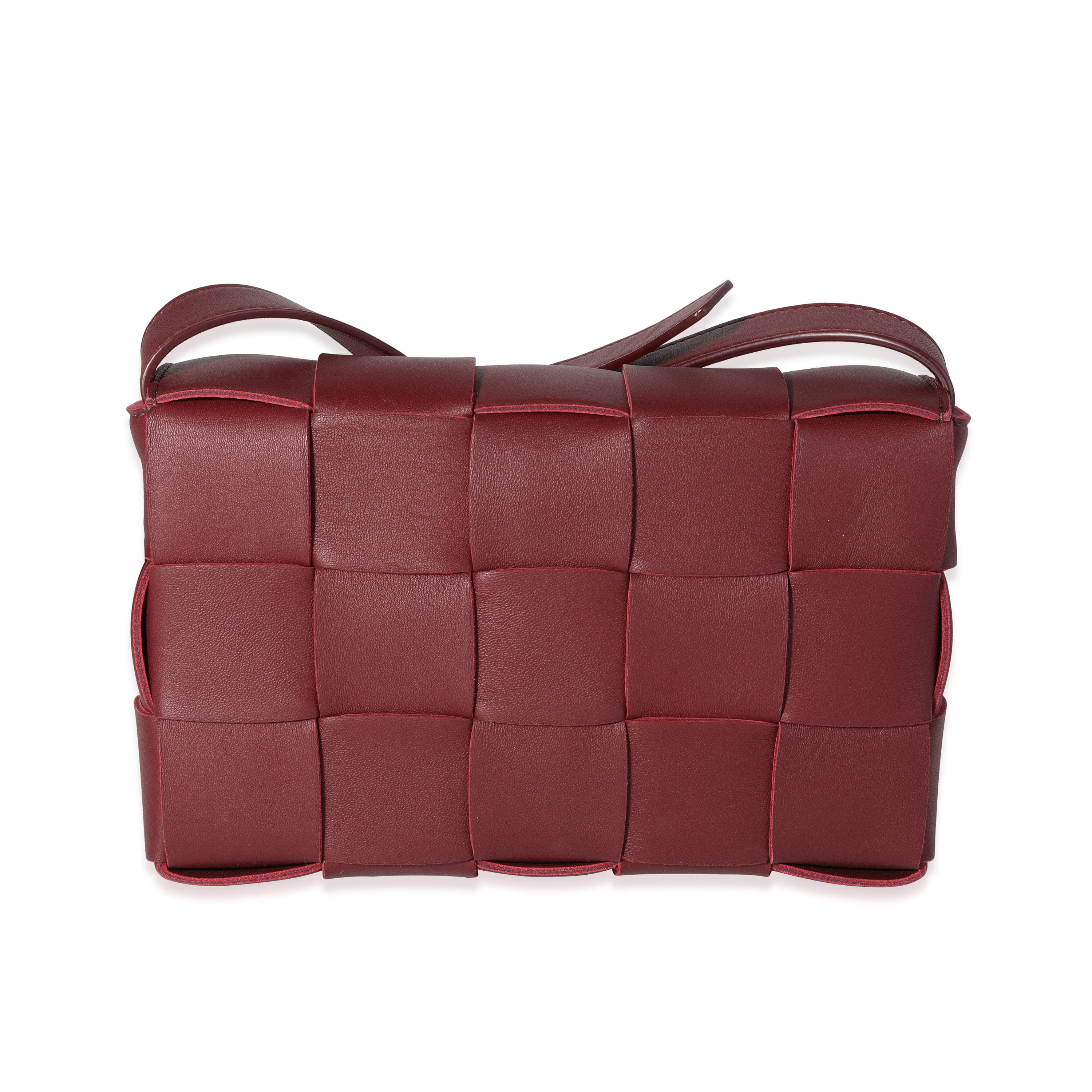 Bottega Veneta Bottega Veneta Bordeaux Intrecciato Lambskin Cassette Bag