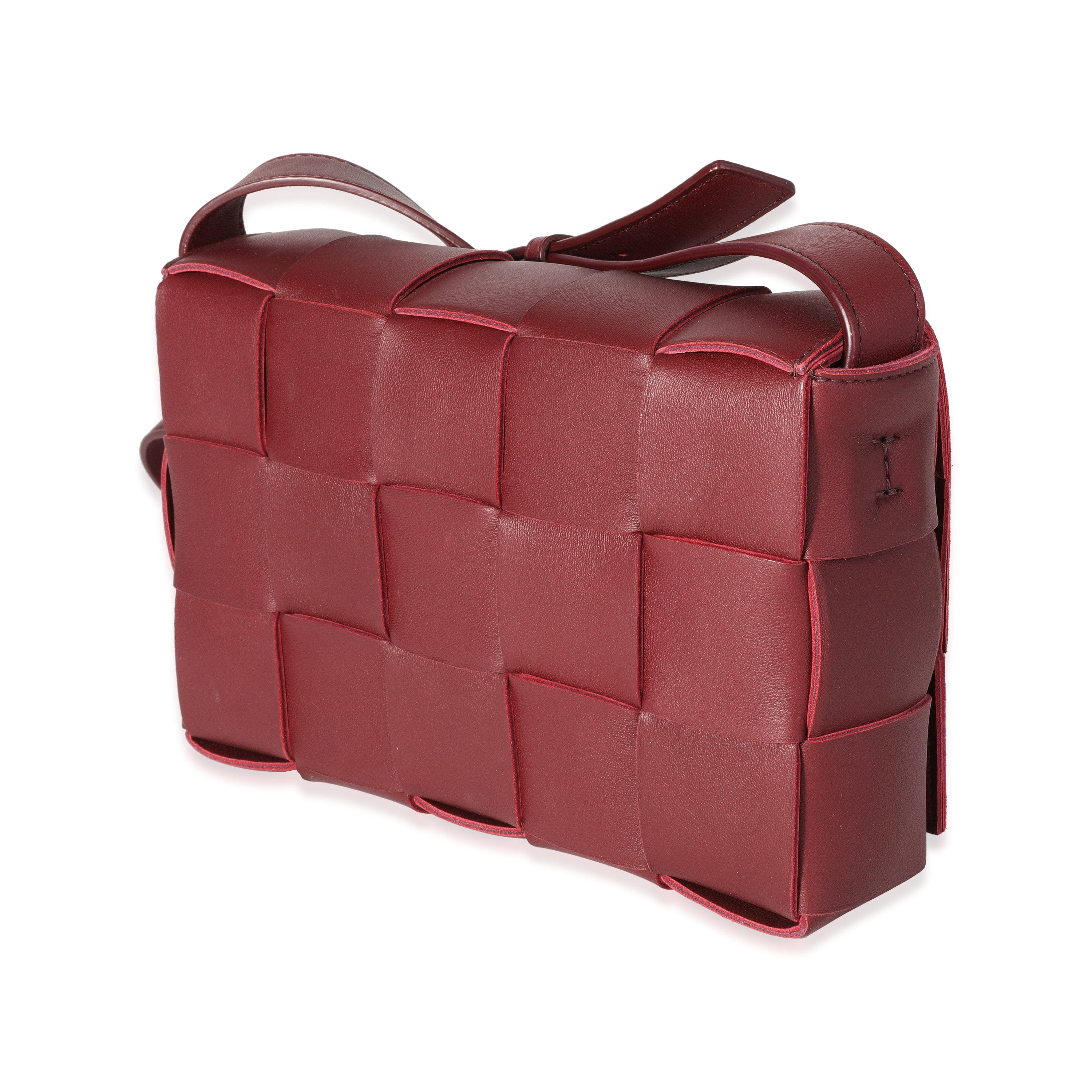 Bottega Veneta Bottega Veneta Bordeaux Intrecciato Lambskin Cassette Bag