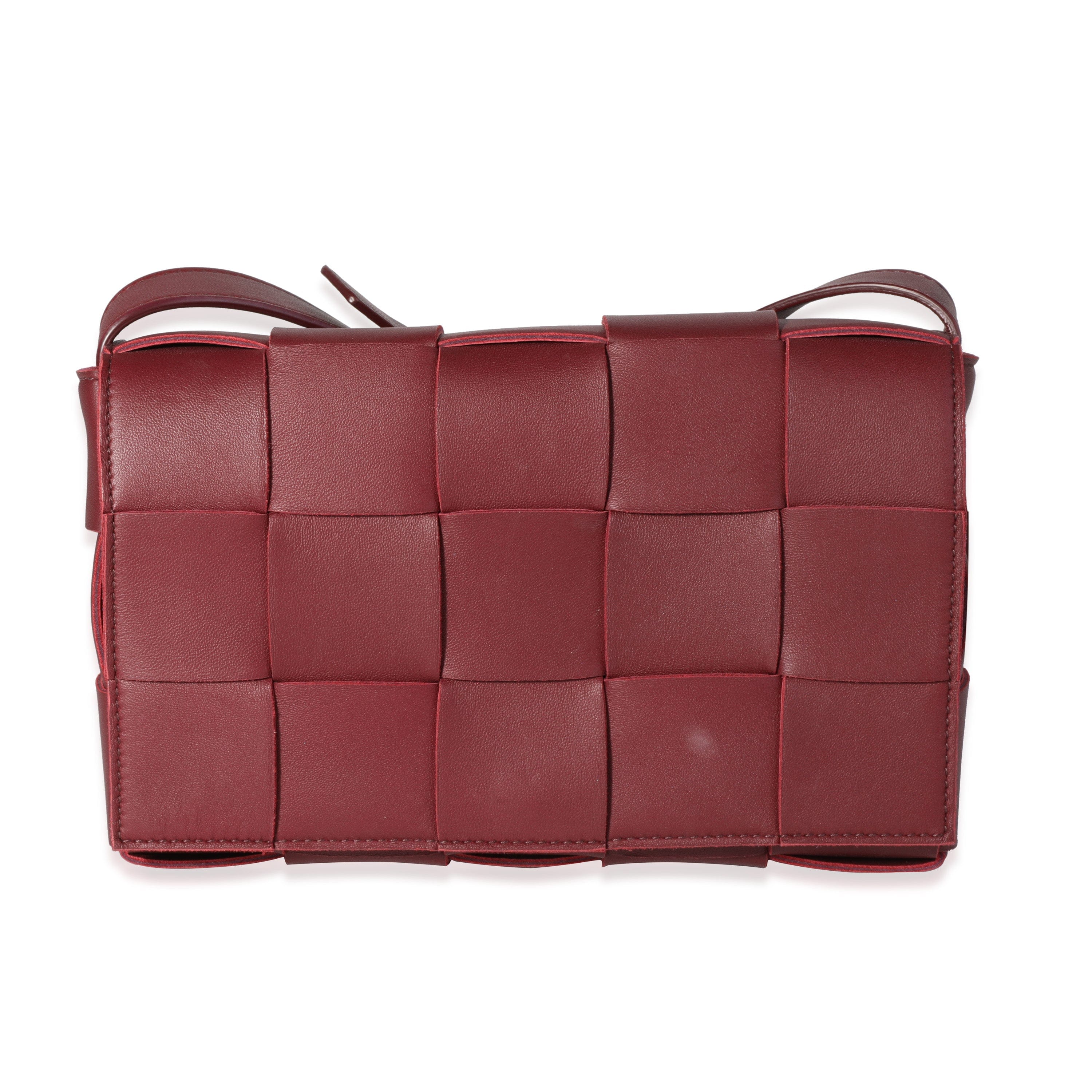 Bottega Veneta Bottega Veneta Bordeaux Intrecciato Lambskin Cassette Bag