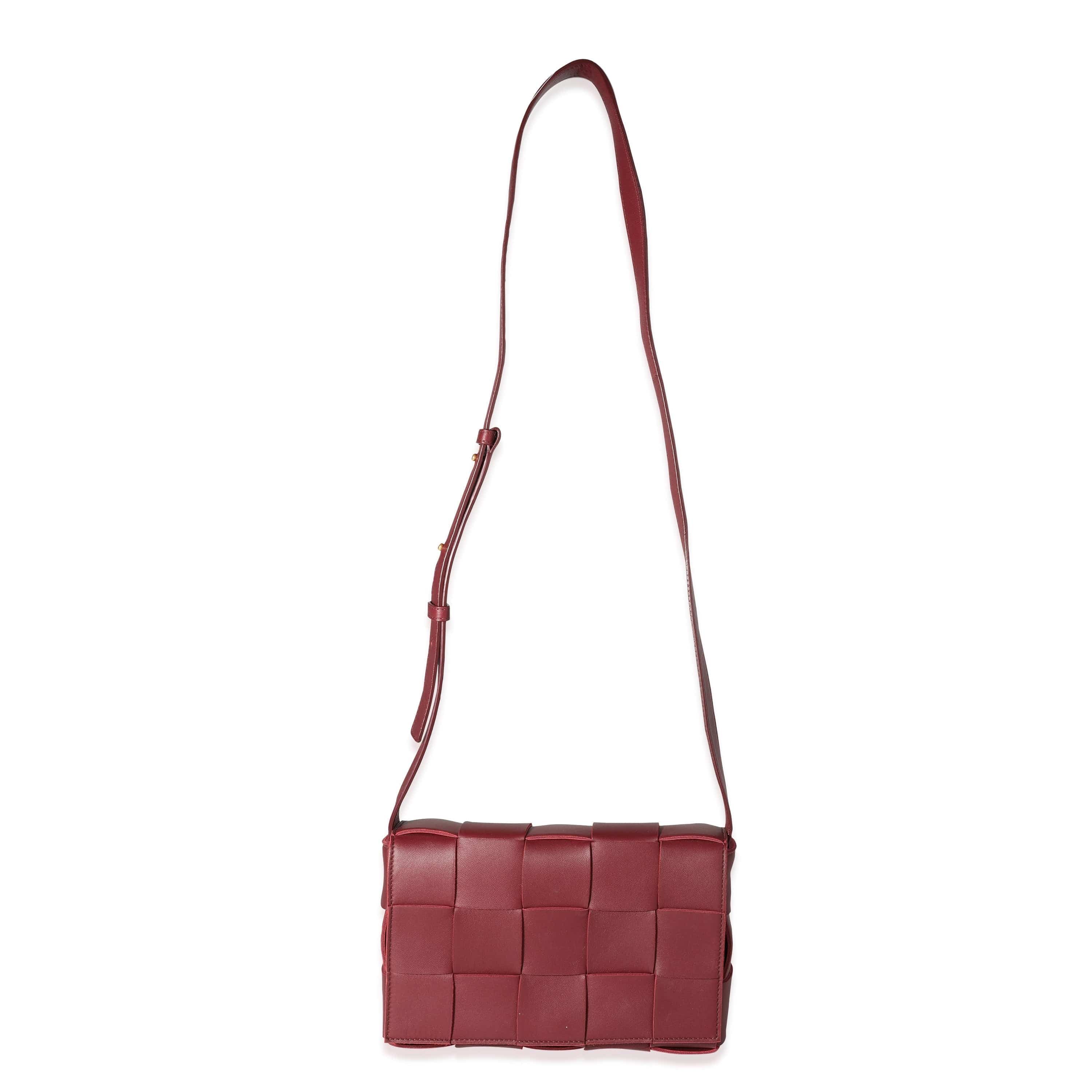 Bottega Veneta Bottega Veneta Bordeaux Intrecciato Lambskin Cassette Bag