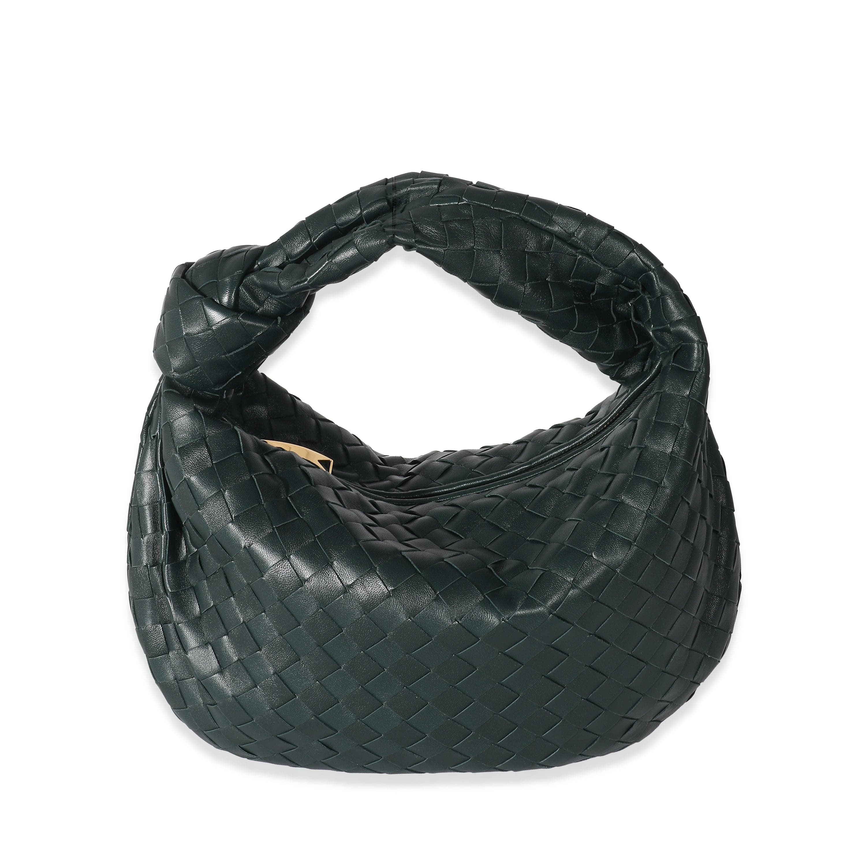 Bottega Veneta Bottega Veneta Dark Green Intrecciato Lambskin Teen Jodie