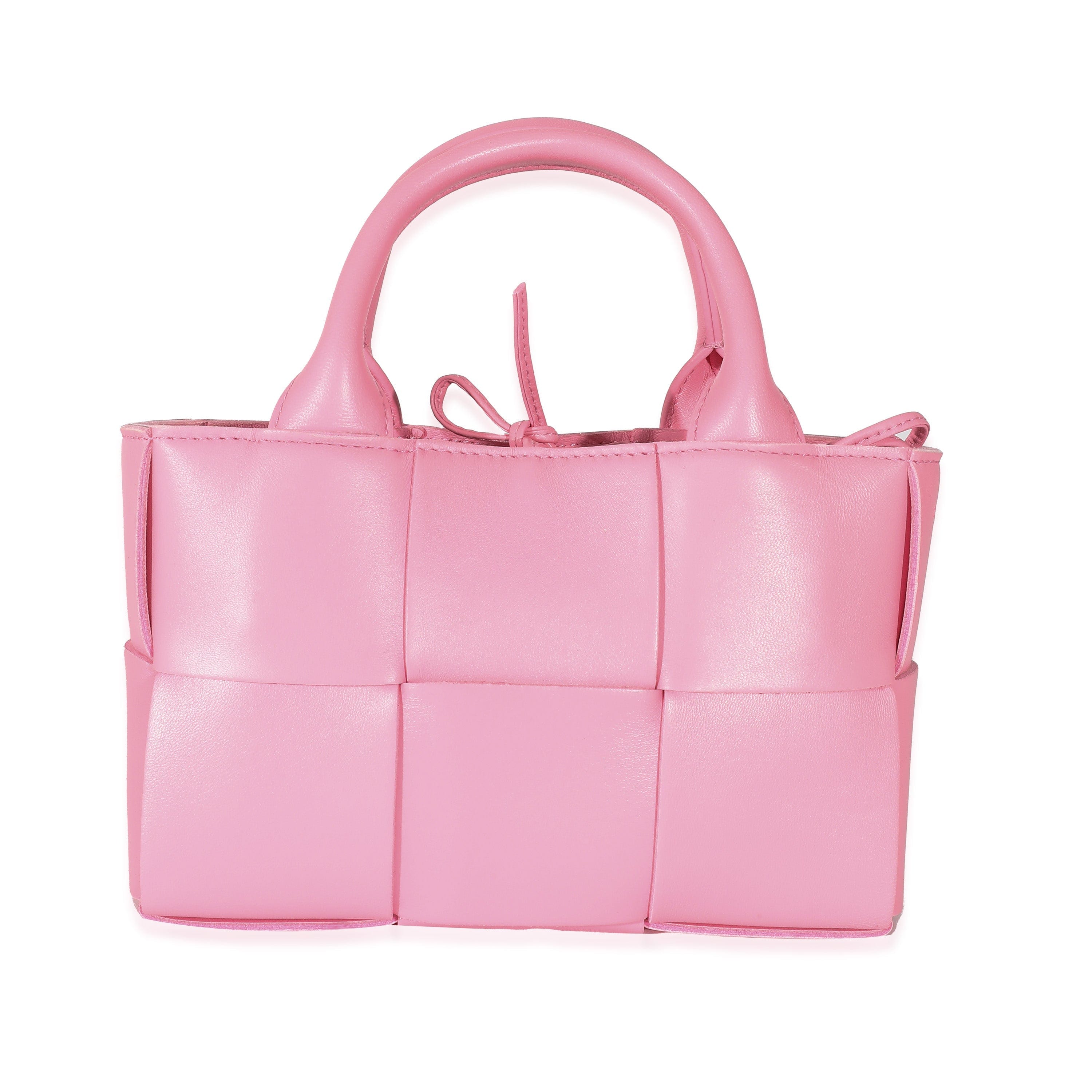 Bottega Veneta Bottega Veneta Pink Intrecciato Lambskin Candy Arco Tote