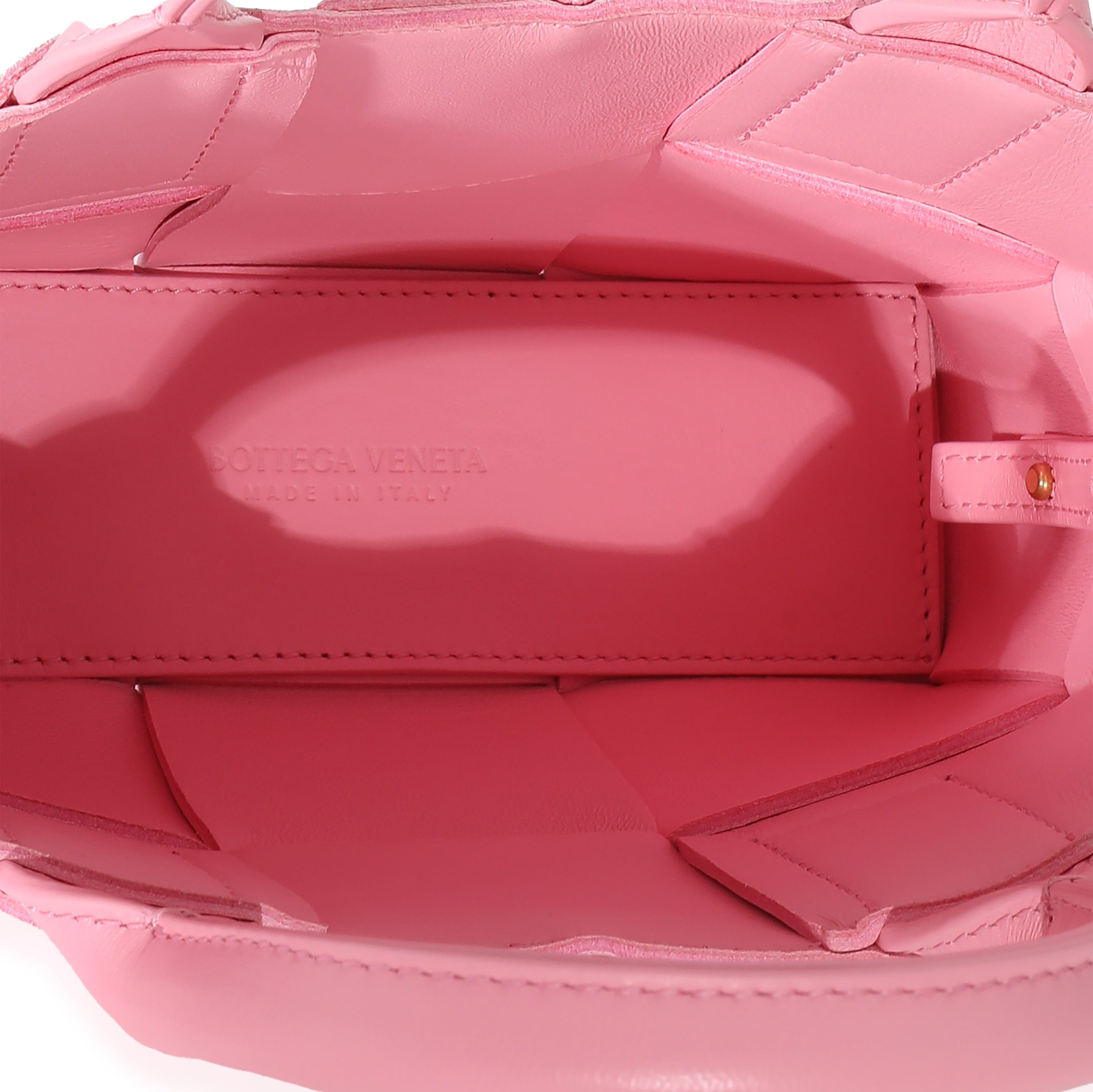 Bottega Veneta Bottega Veneta Pink Intrecciato Lambskin Candy Arco Tote