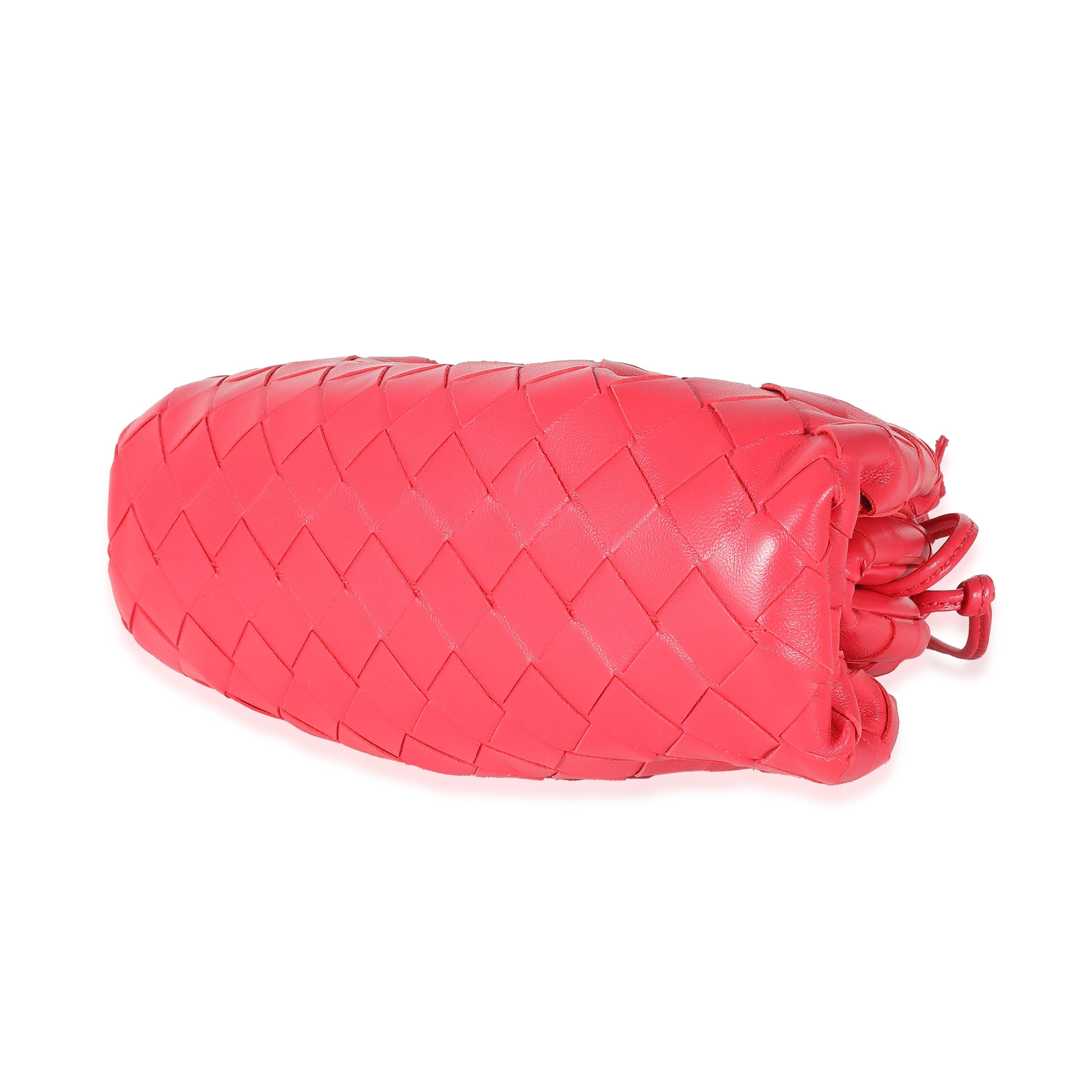 Bottega Veneta Bottega Veneta Raspberry Intrecciato Lambskin Mini Pouch