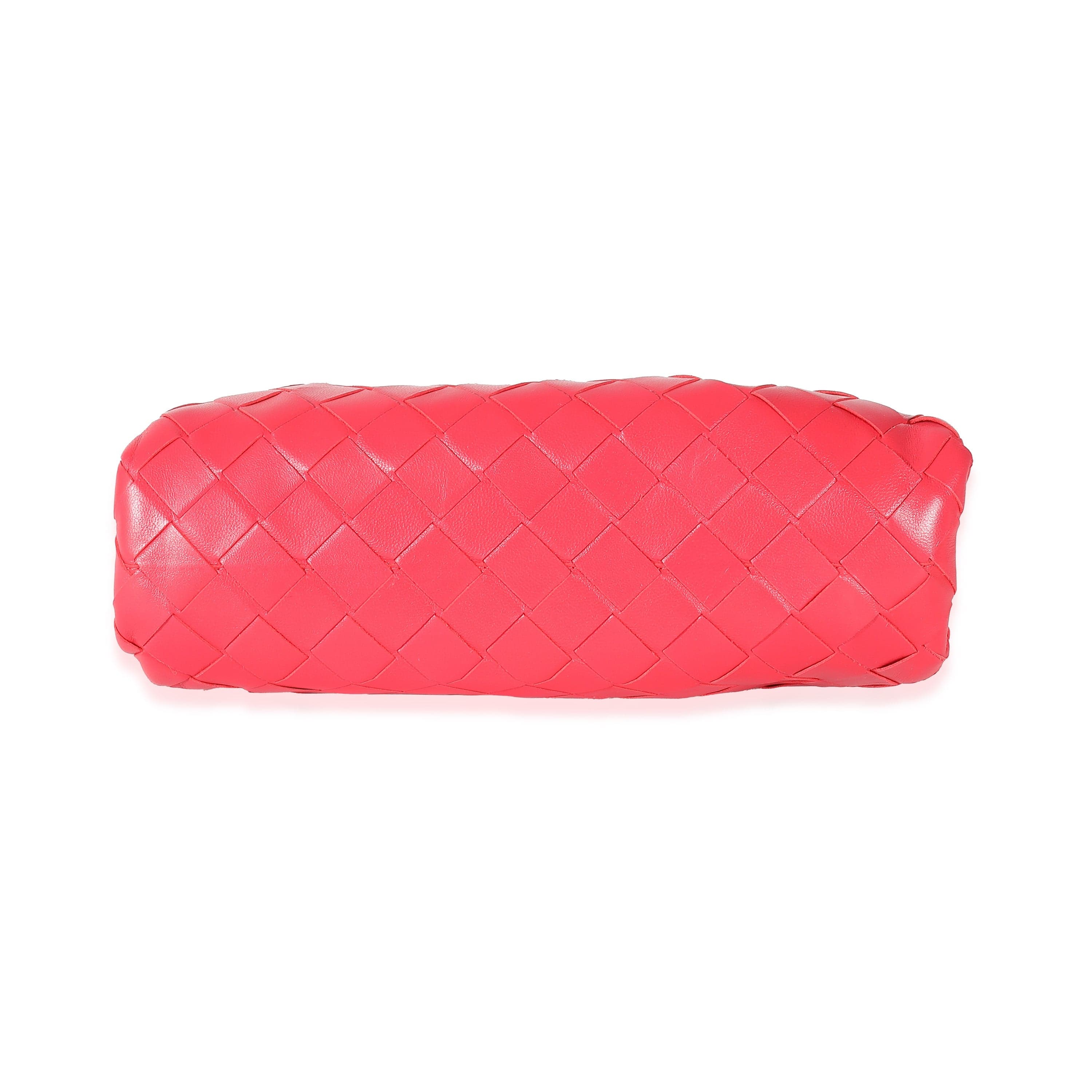 Bottega Veneta Bottega Veneta Raspberry Intrecciato Lambskin Mini Pouch