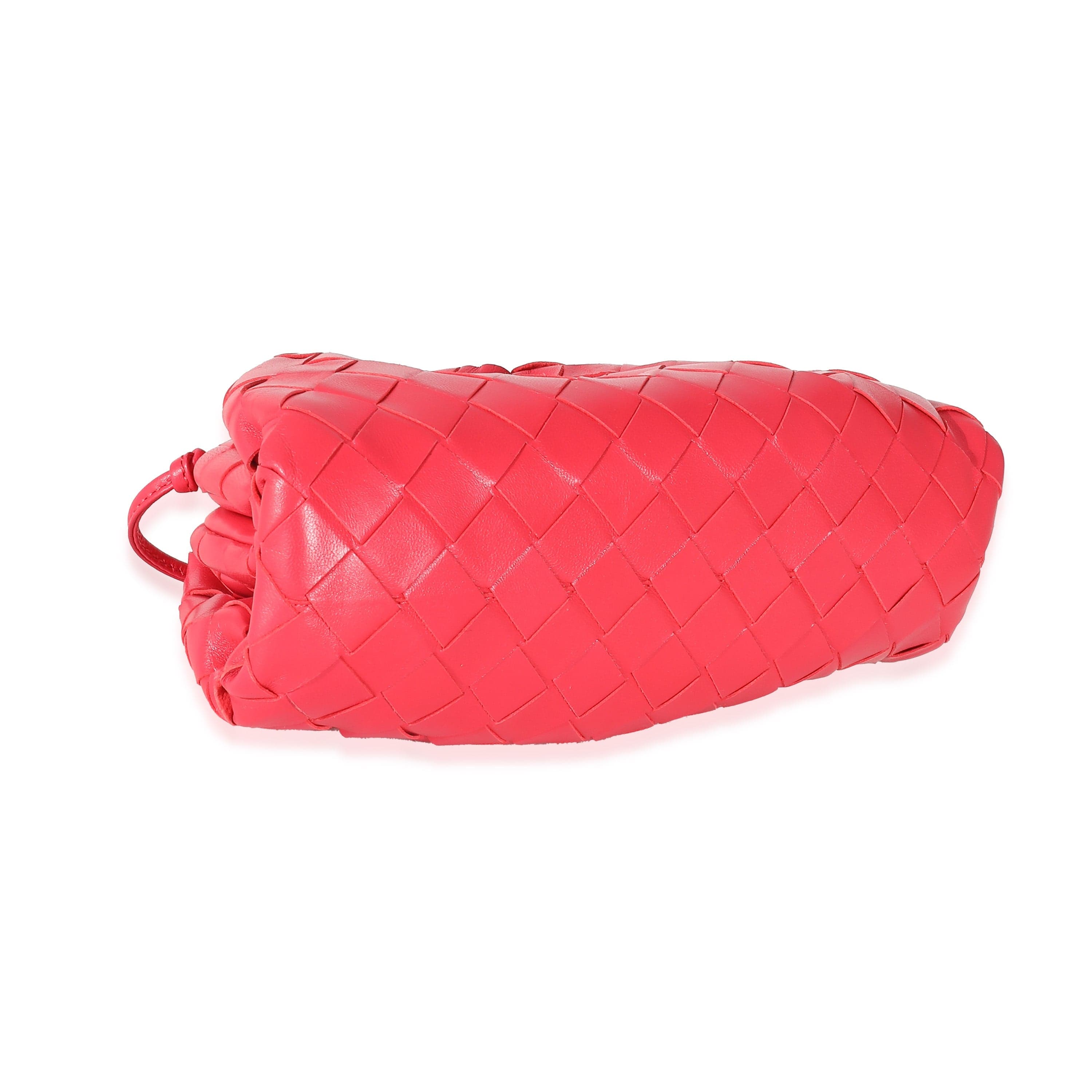 Bottega Veneta Bottega Veneta Raspberry Intrecciato Lambskin Mini Pouch