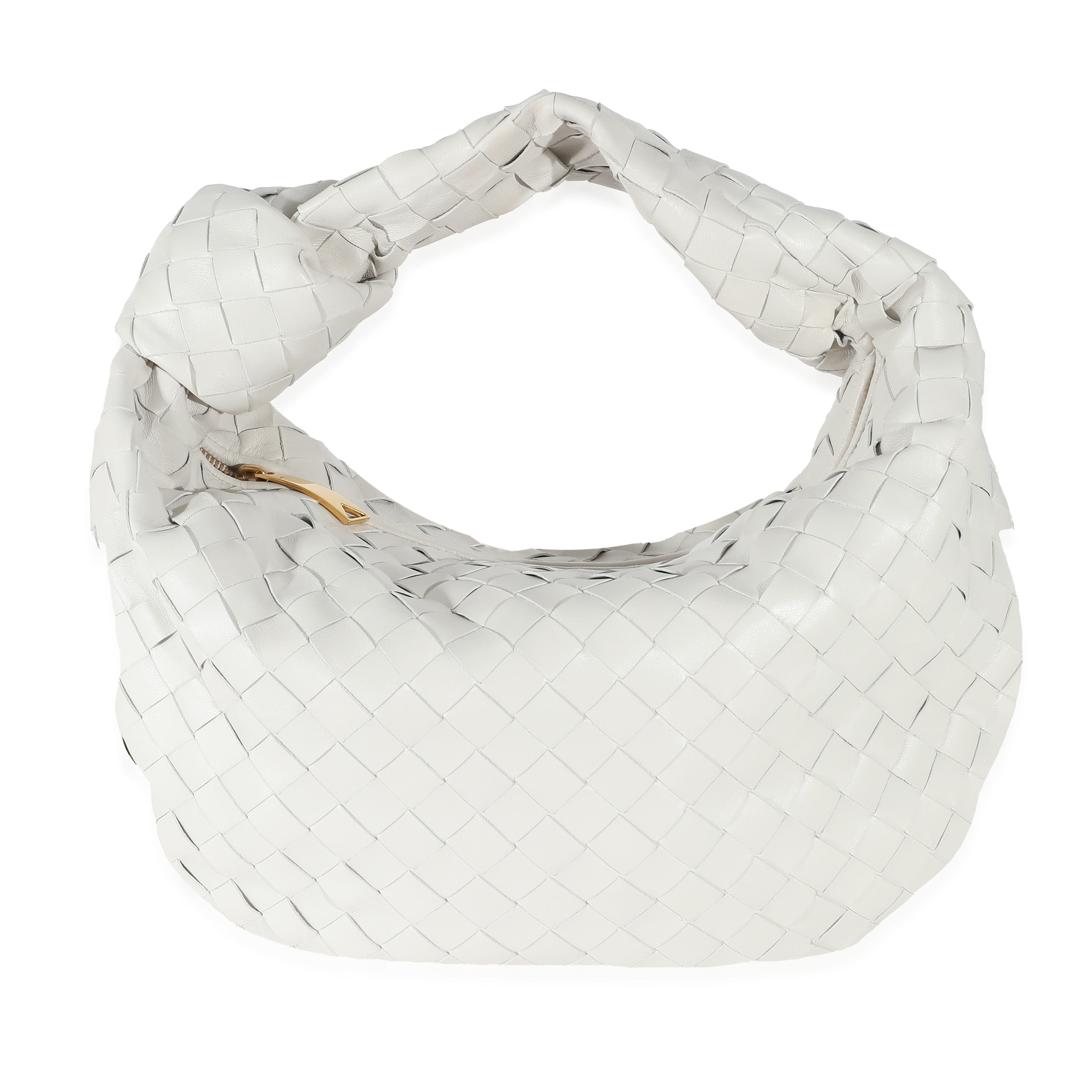 Bottega Veneta Bottega Veneta White Intrecciato Lambskin Teen Jodie