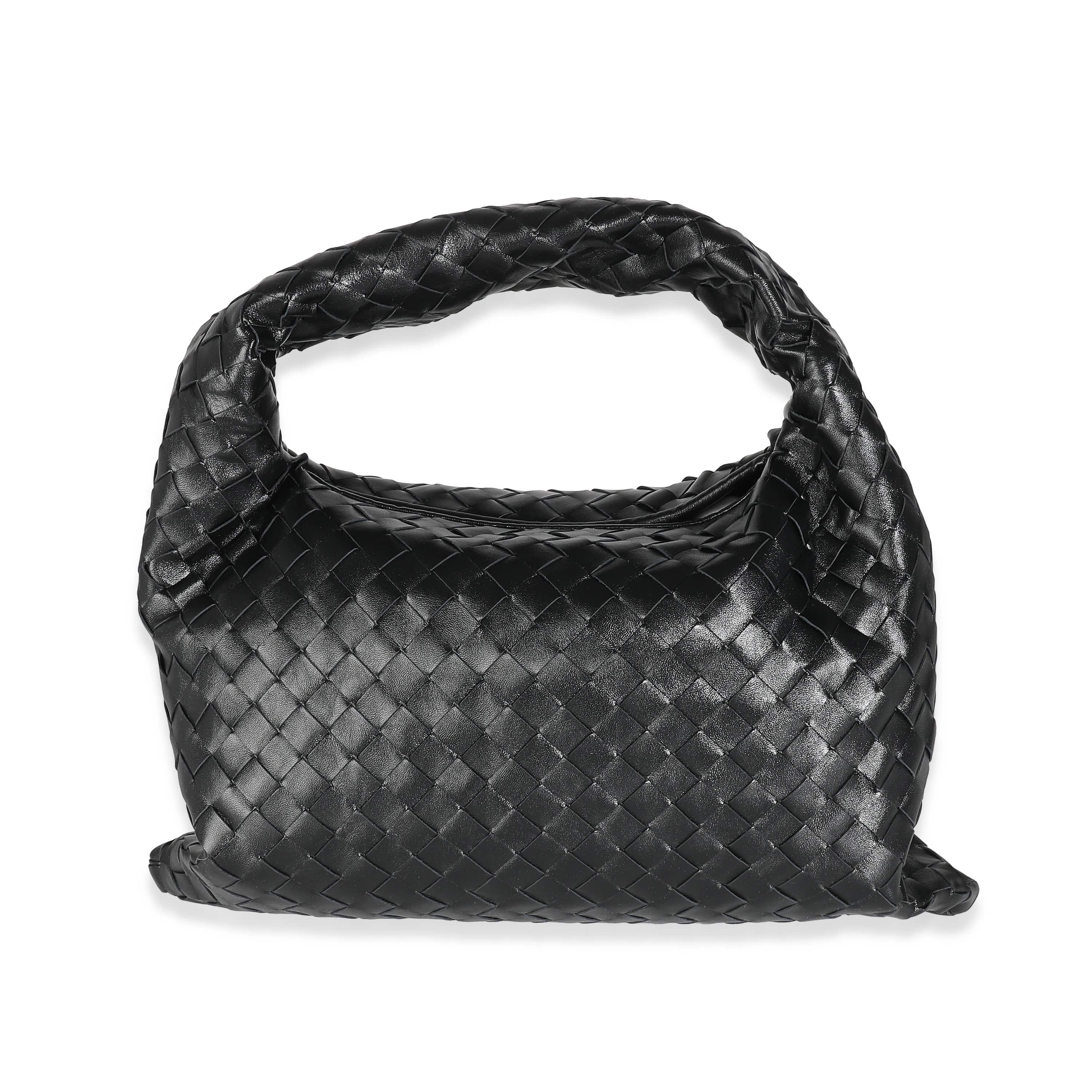 Bottega Veneta BV Black Intrecciato Small Hop Hobo