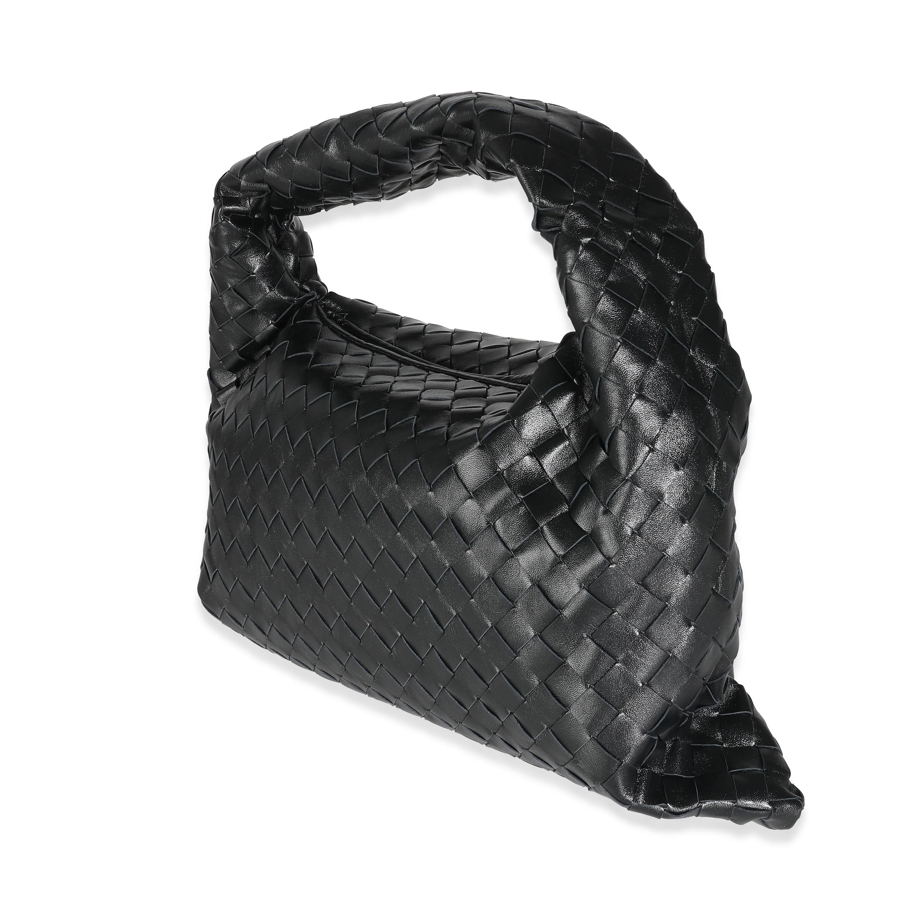 Bottega Veneta BV Black Intrecciato Small Hop Hobo