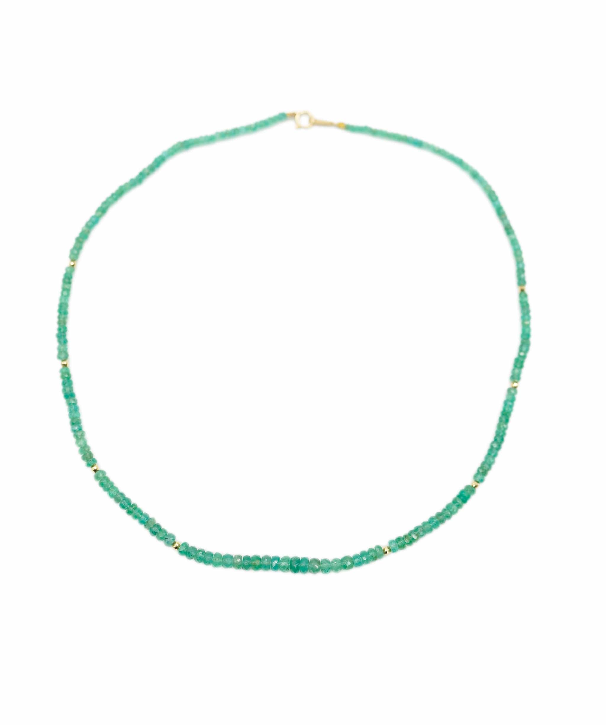 Brand Name Emerald Beads Necklace YG DXBV0024