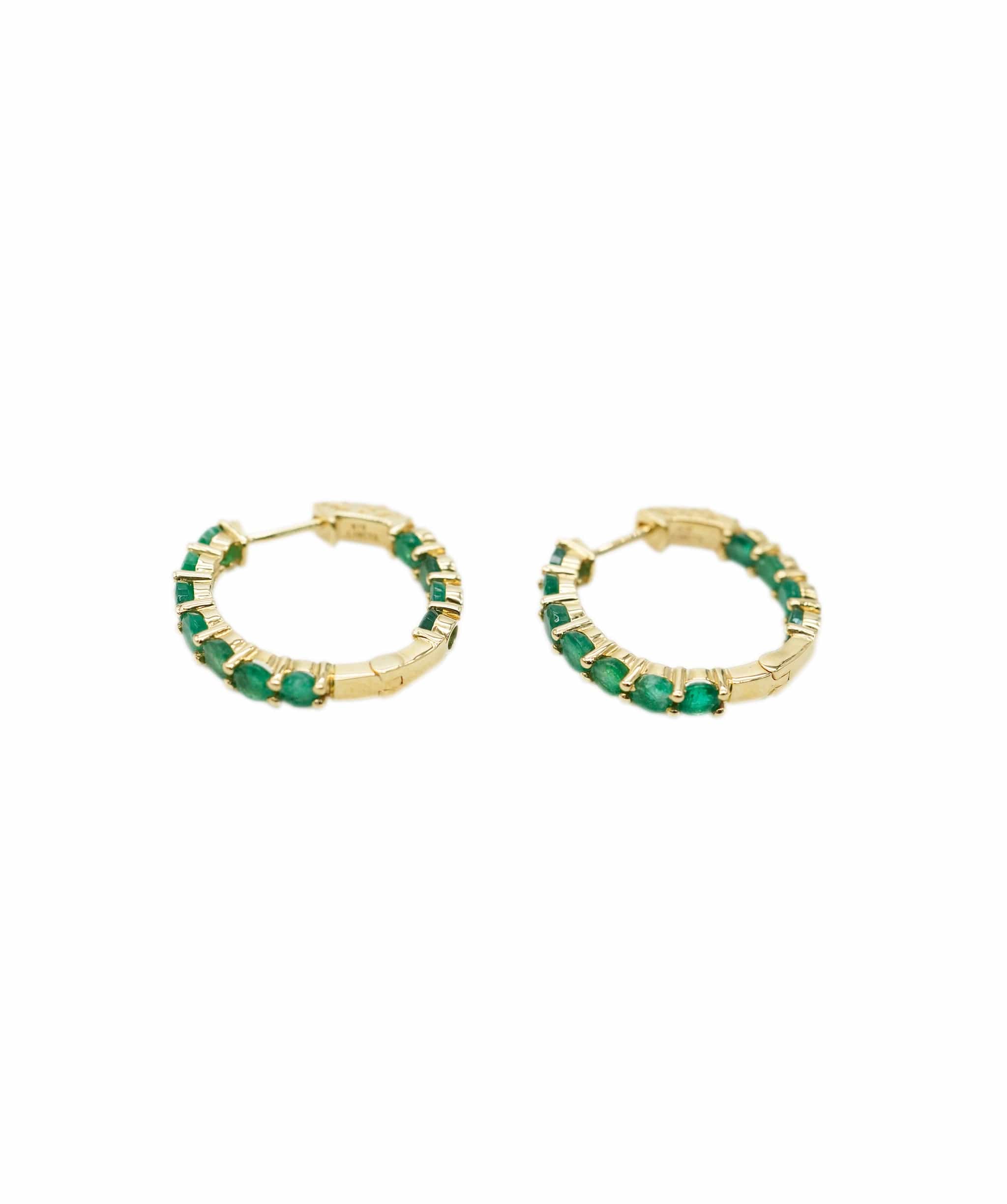 Brand Name Emerald Earring  Hoop YG DXBV0011