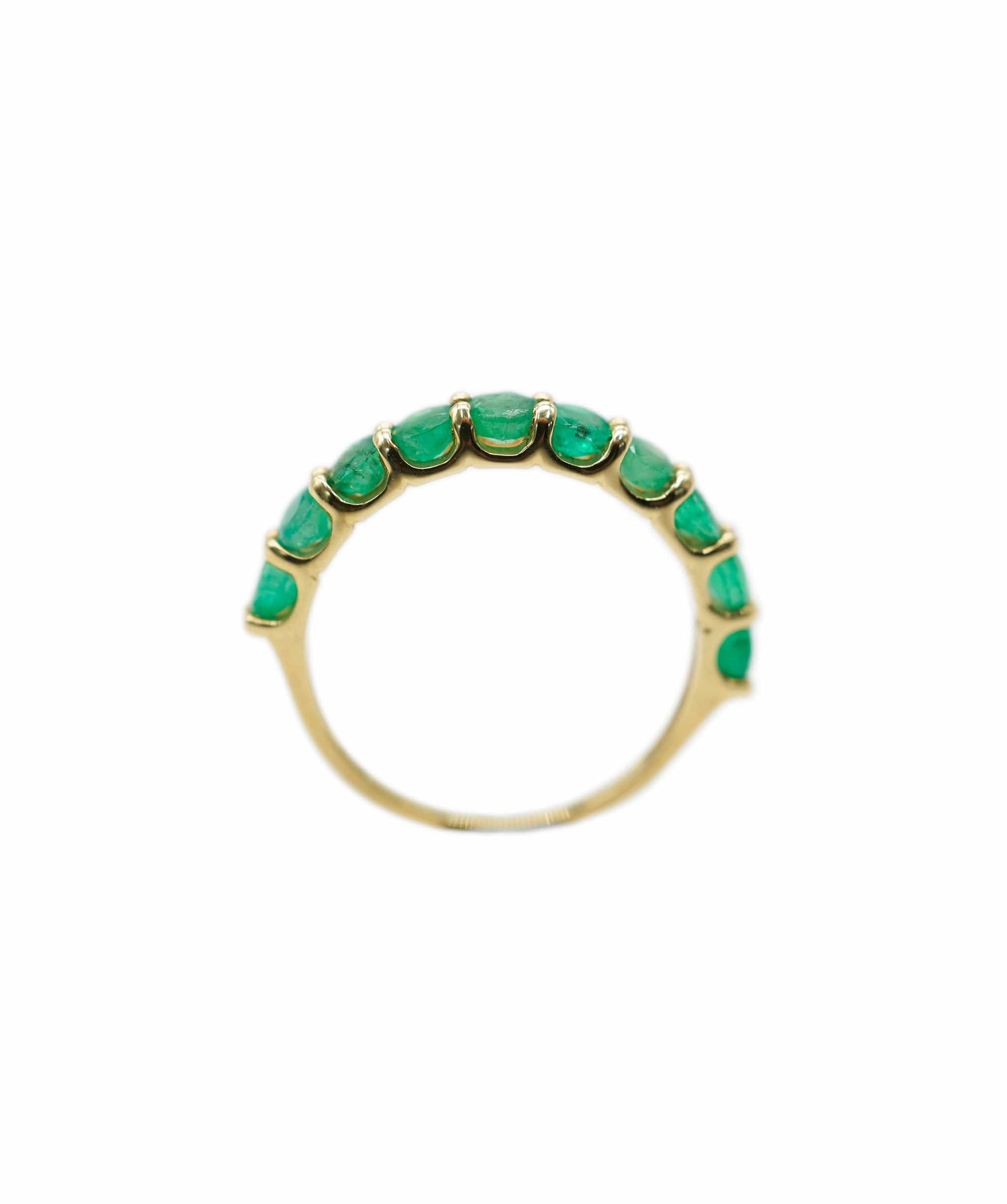 Brand Name Emerald RDF Half Eternity Ring YG #12 DXBV0016